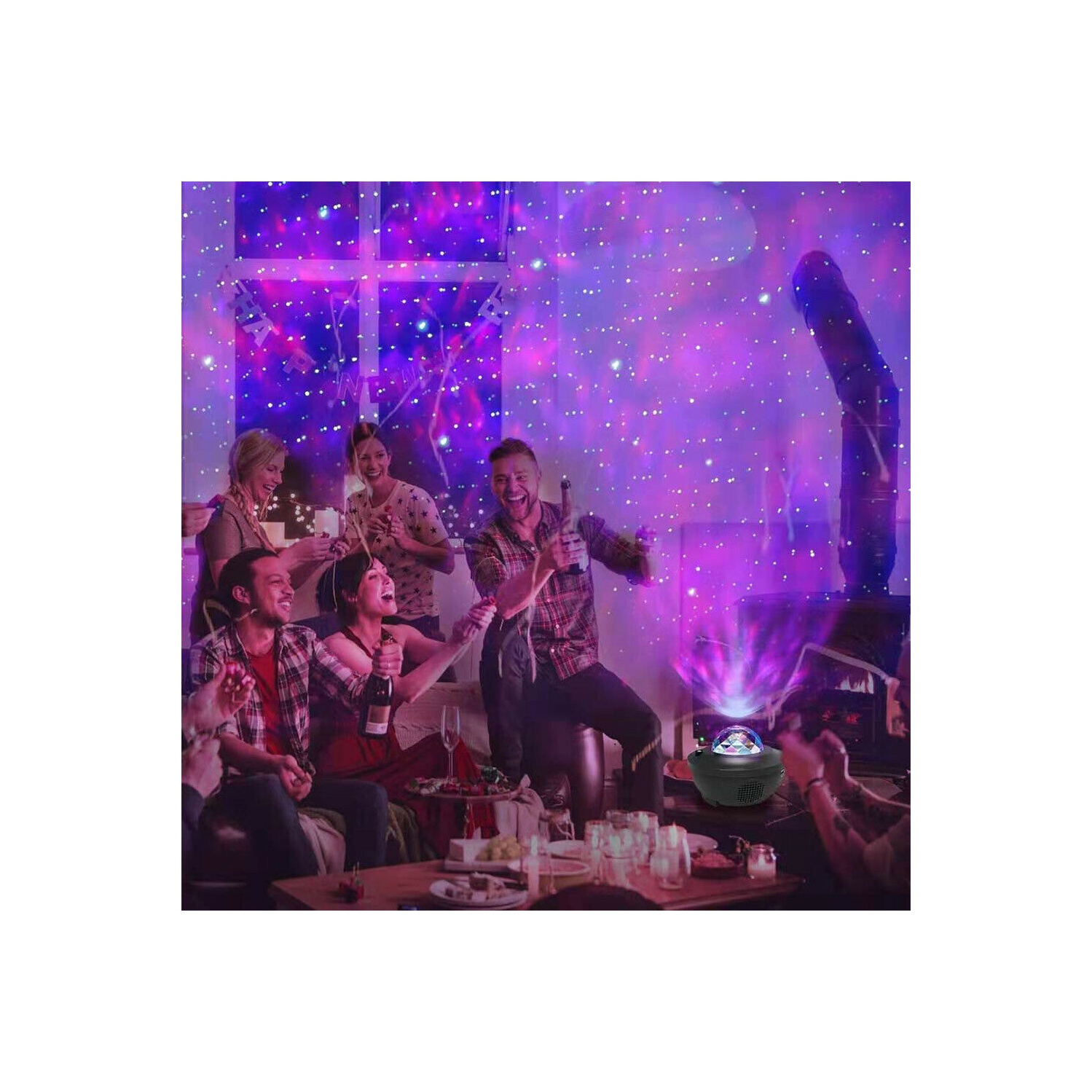 Stars Night Light Galaxy Projector w/LED Light,Bluetooth Speaker,Remote Control