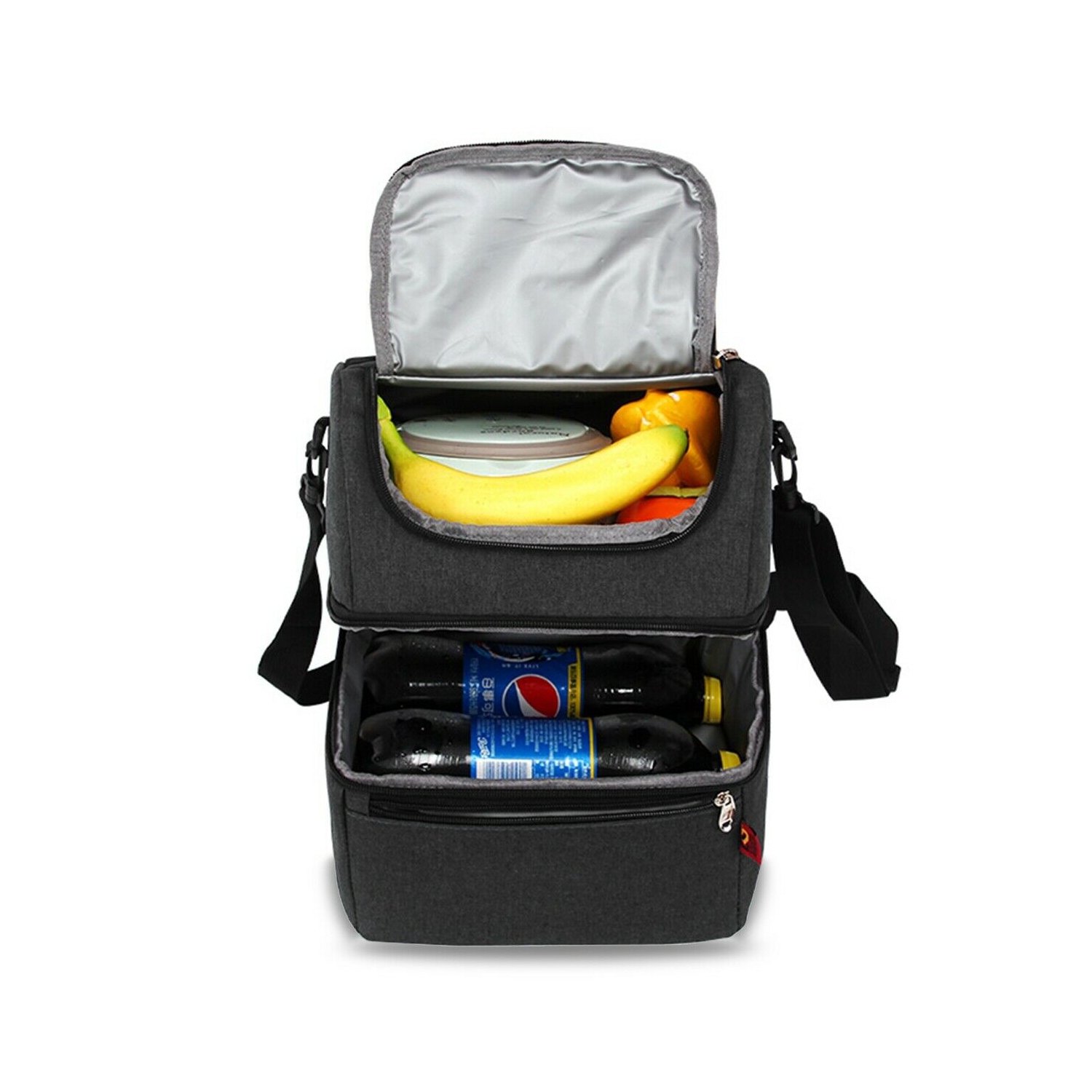 Insulated Leakproof Double Decker Cooler Bag for Trip/ Picnic/ Sports/ Flight