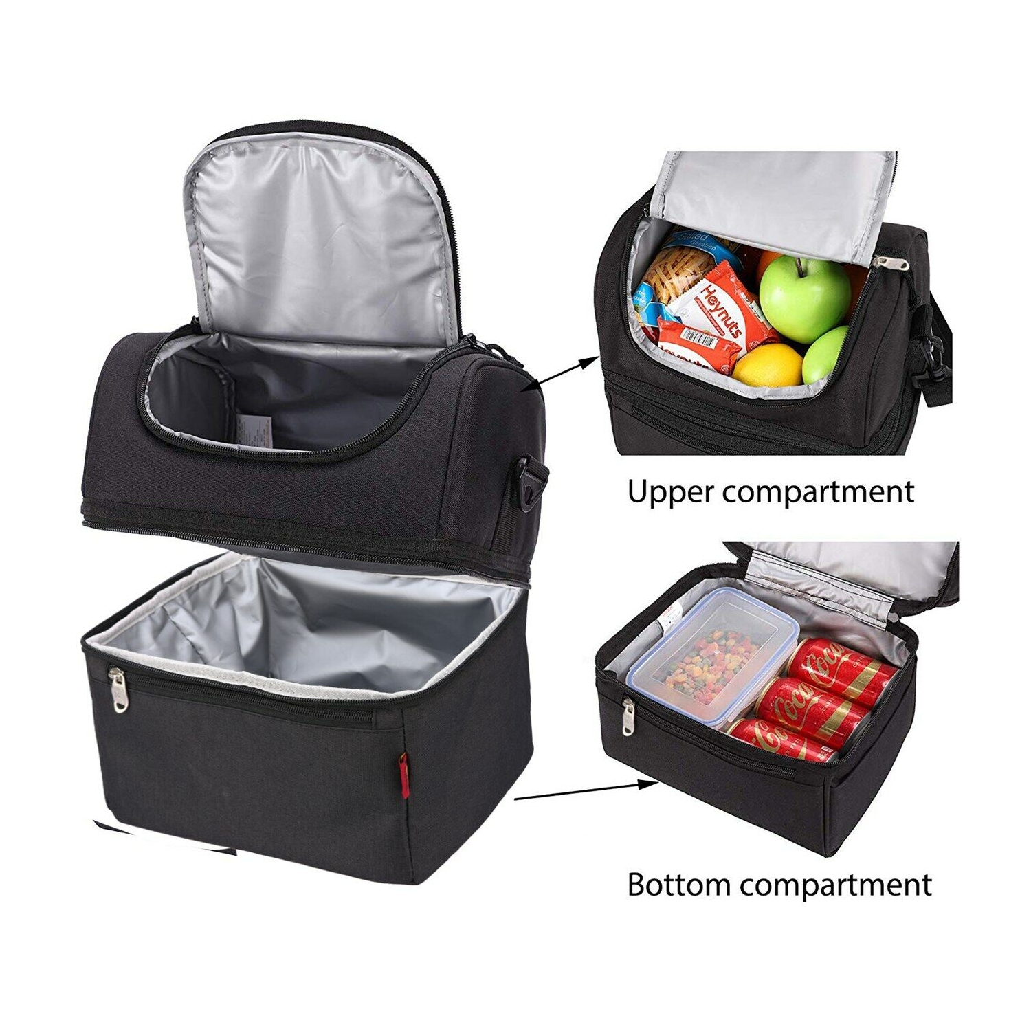 Insulated Leakproof Double Decker Cooler Bag for Trip/ Picnic/ Sports/ Flight