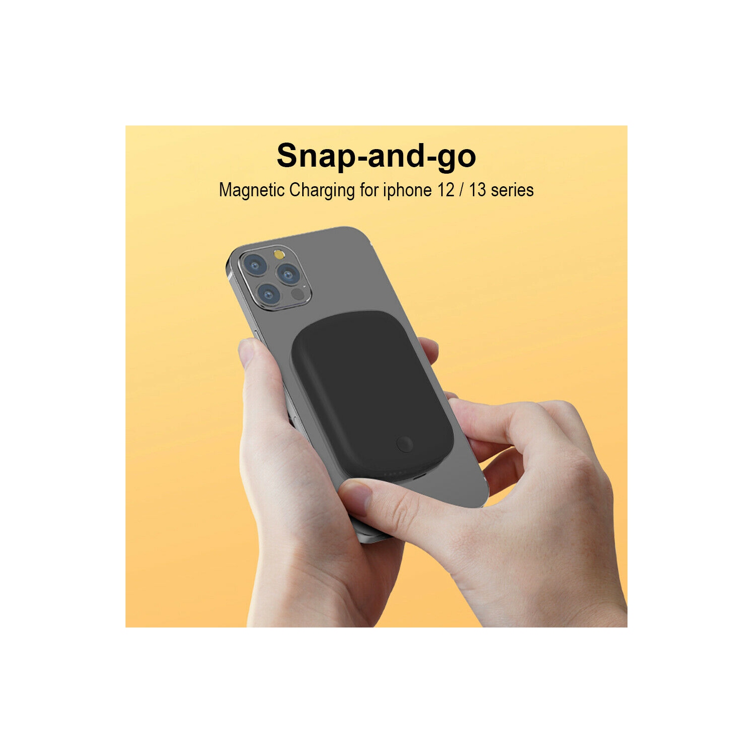 [15W Qi&PD 20W Fast Charging] Magnetic Charging Power Bank for iPhone 13 Pro Max