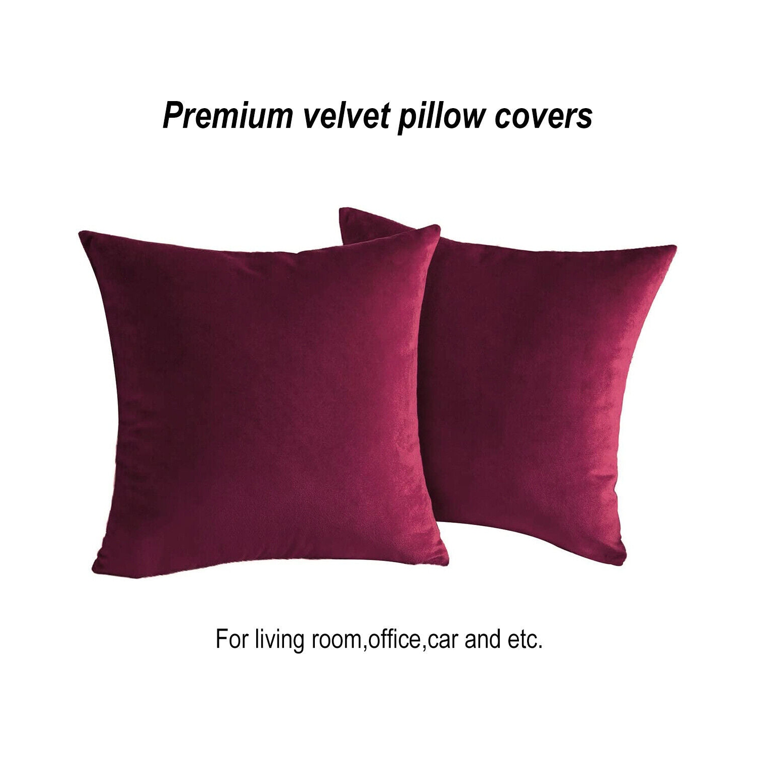 Luxury Home Decoration Crushed Velvet Cushion Cover for Sofa Couch Bed Chair Car