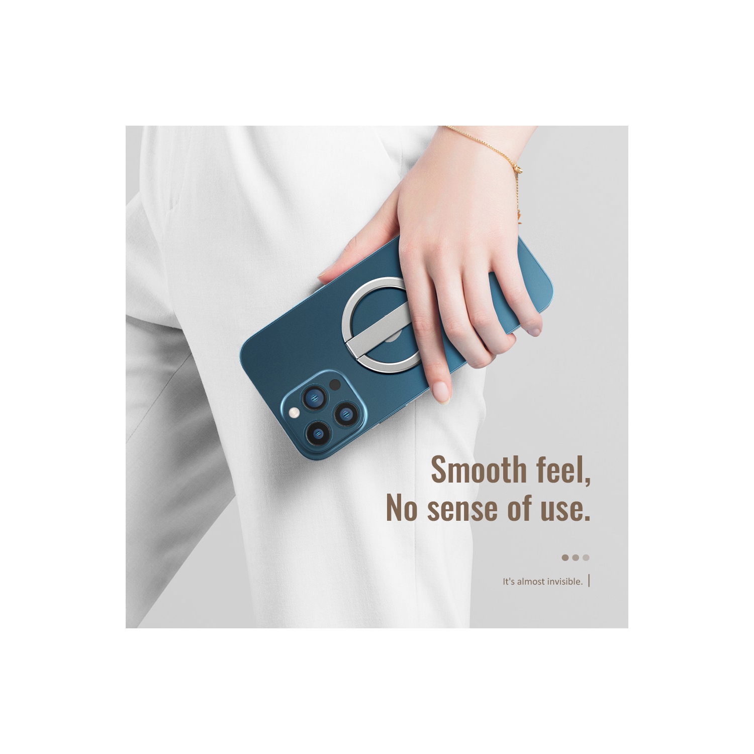 axGear Portable Magnetic Phone Stand Bracket Foldable Phone Holder(Black Only)