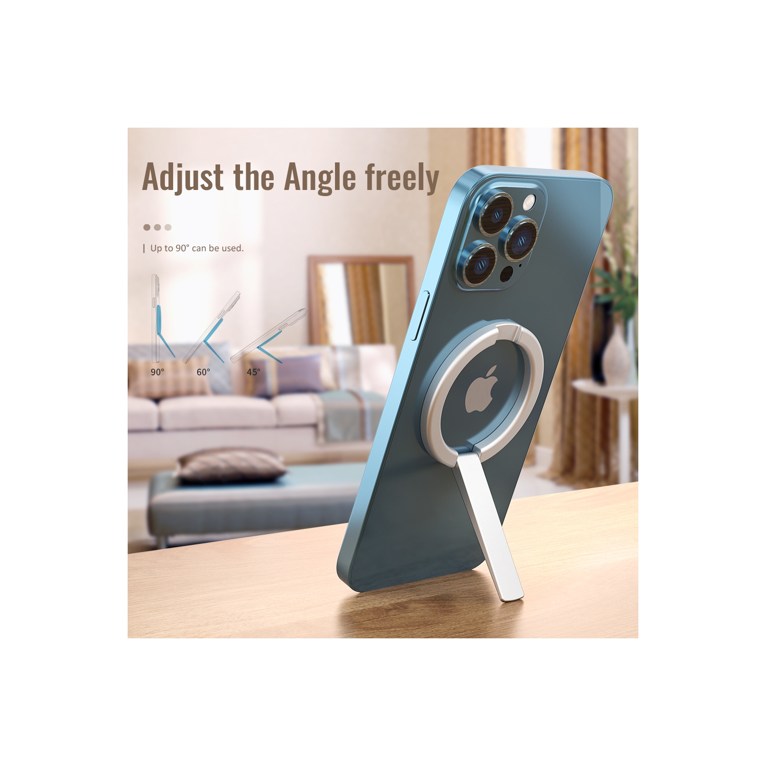 axGear Portable Magnetic Phone Stand Bracket Foldable Phone Holder(Black Only)