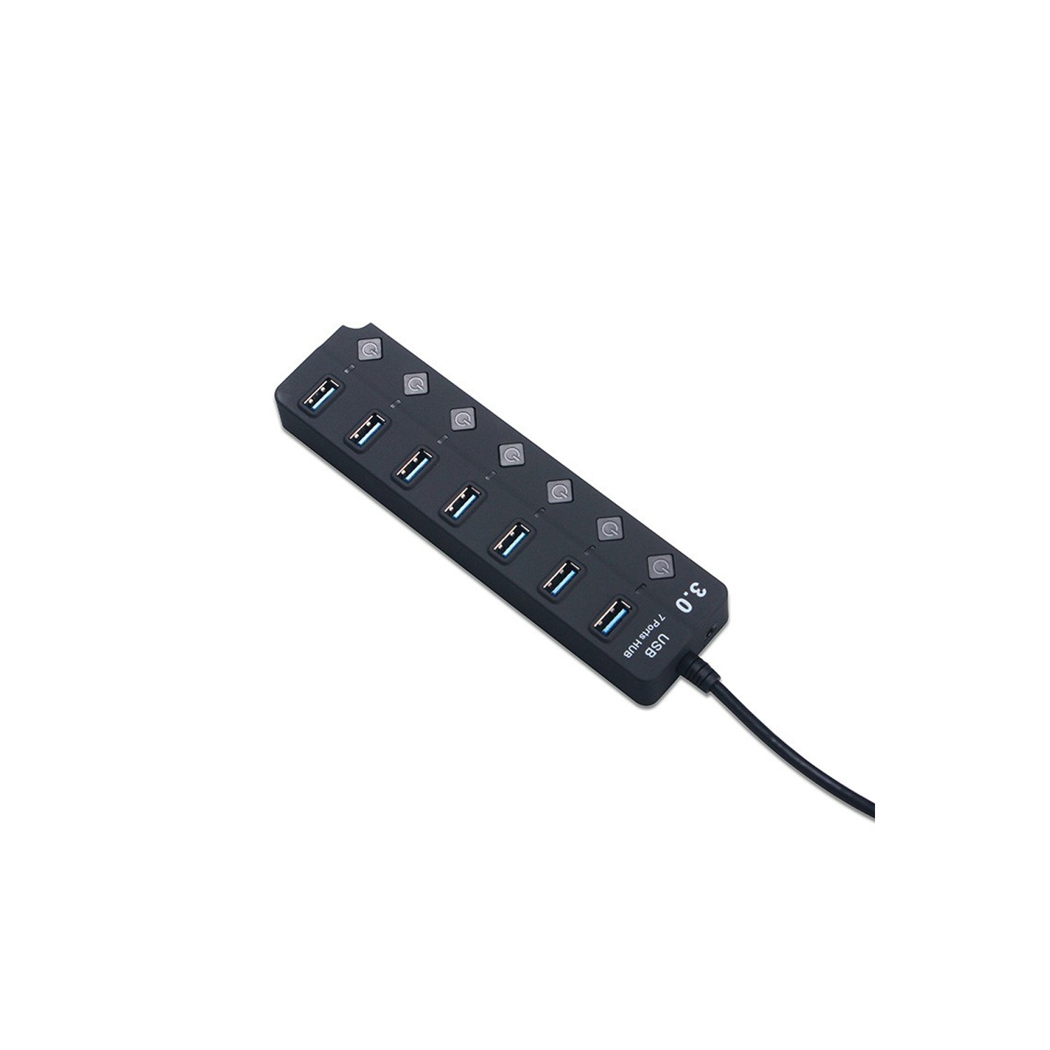 axGear Hub USB 3.0 5Gbps à 7 ports avec 7 commutateurs individuels et indication LED