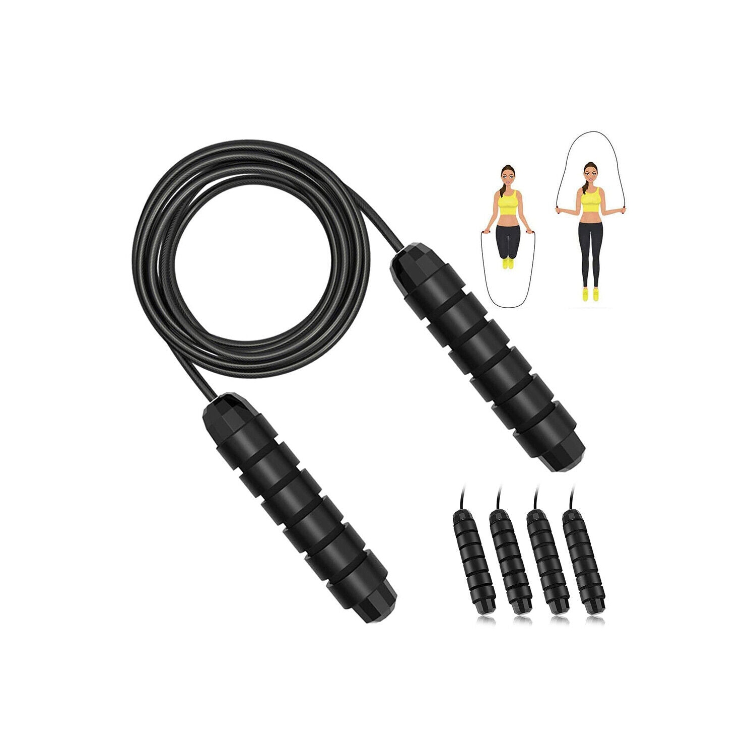 Saut à la corde d’entraînement aérobique vitesse de roulement ajustable pour entraînement CA