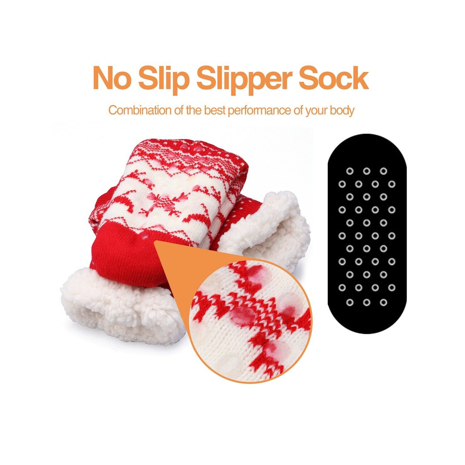 Unisex Winter Warm Thick Fleece Lining Thermal Socks Fuzzy Soft for Christmas CA