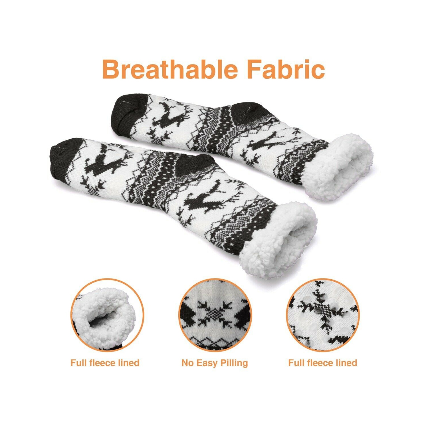 Unisex Winter Warm Thick Fleece Lining Thermal Socks Fuzzy Soft for Christmas CA