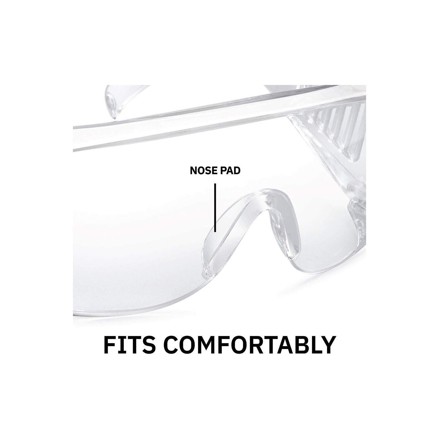 Lunettes de sécurité avec verres transparents antibuée, résistants aux égratignures, à protection UV, à OTG