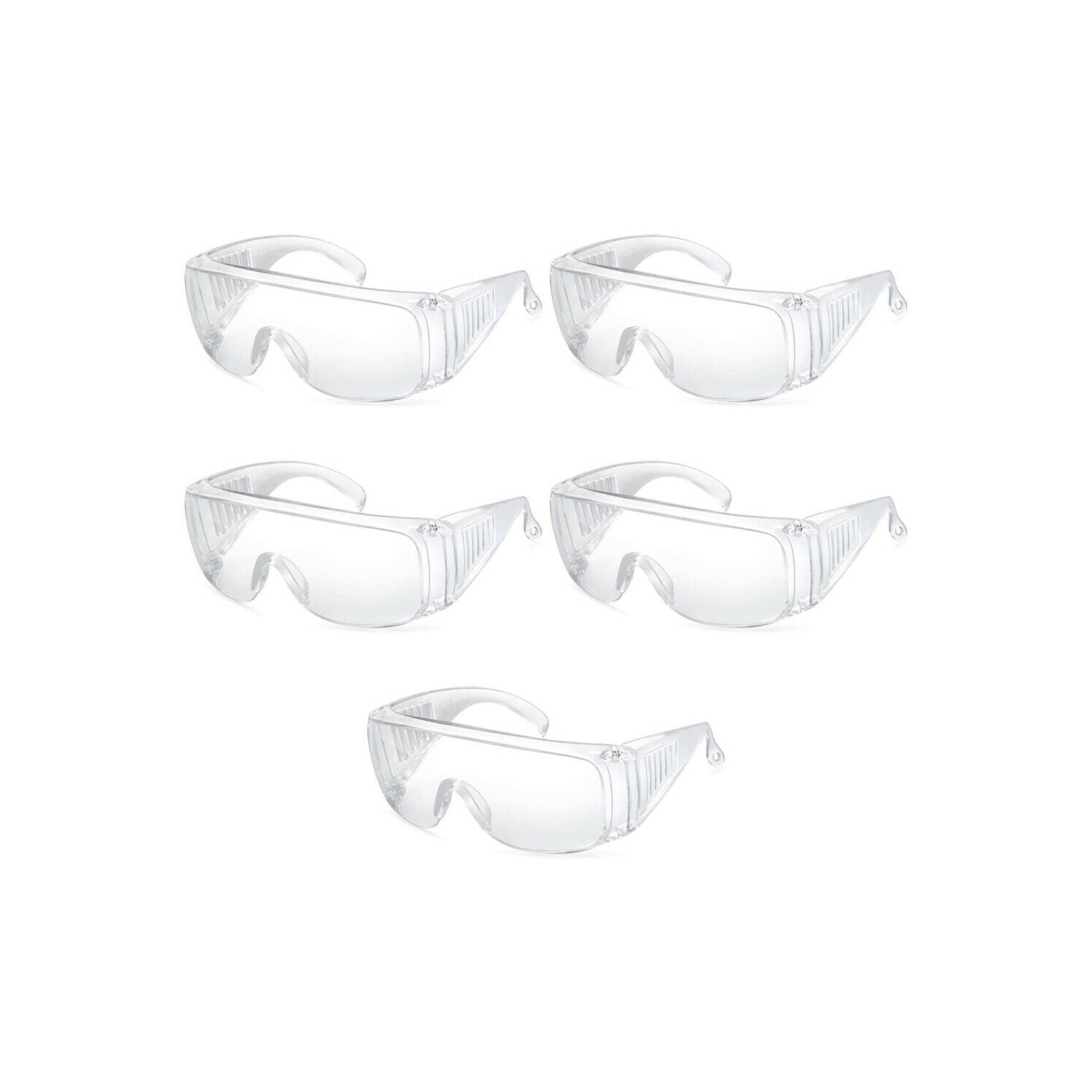 Lunettes de sécurité avec verres transparents antibuée, résistants aux égratignures, à protection UV, à OTG