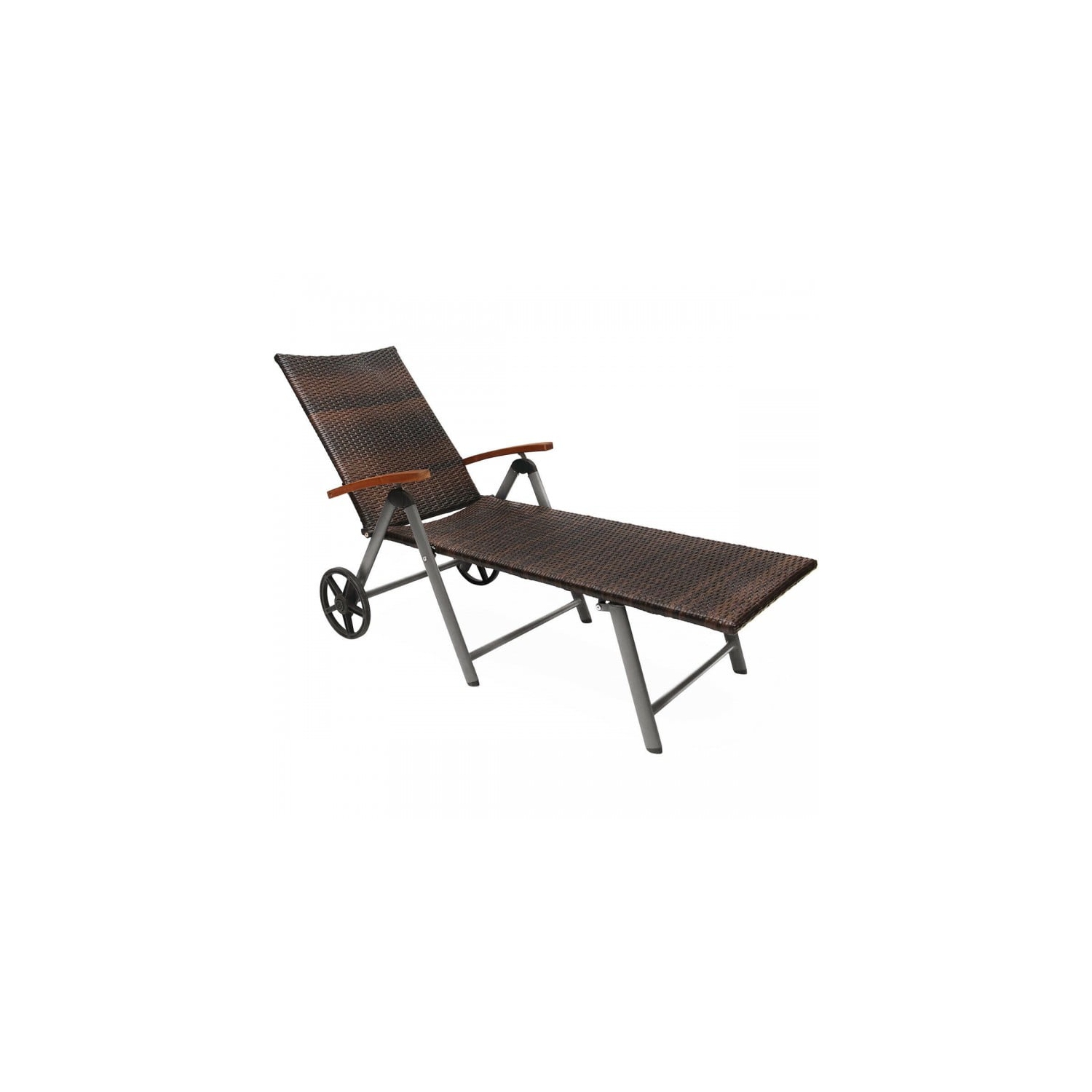 Outdoor Chaise Lounge Chair Rattan Lounger Recliner Chair