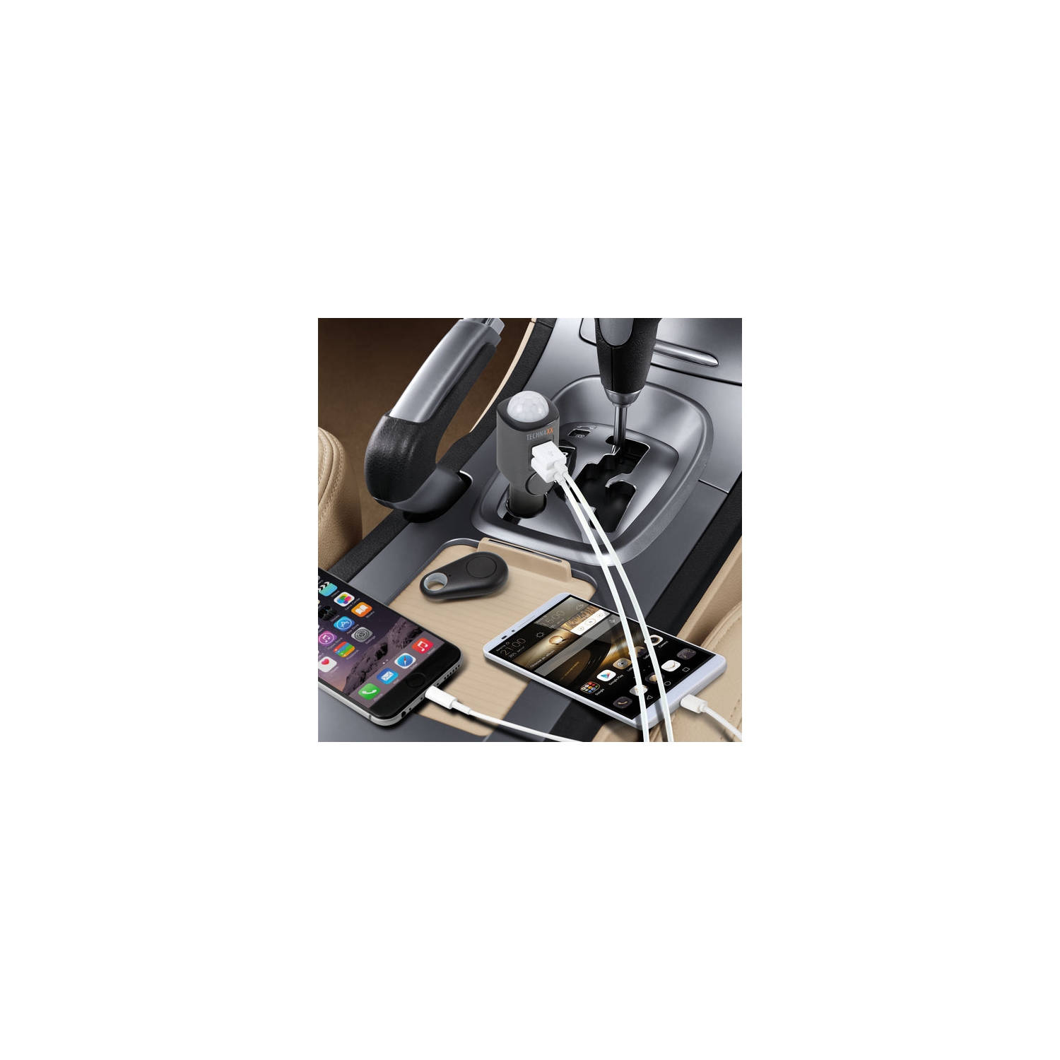 Technaxx TX-100 Mobile and Car Alarm with Charging Function - Black