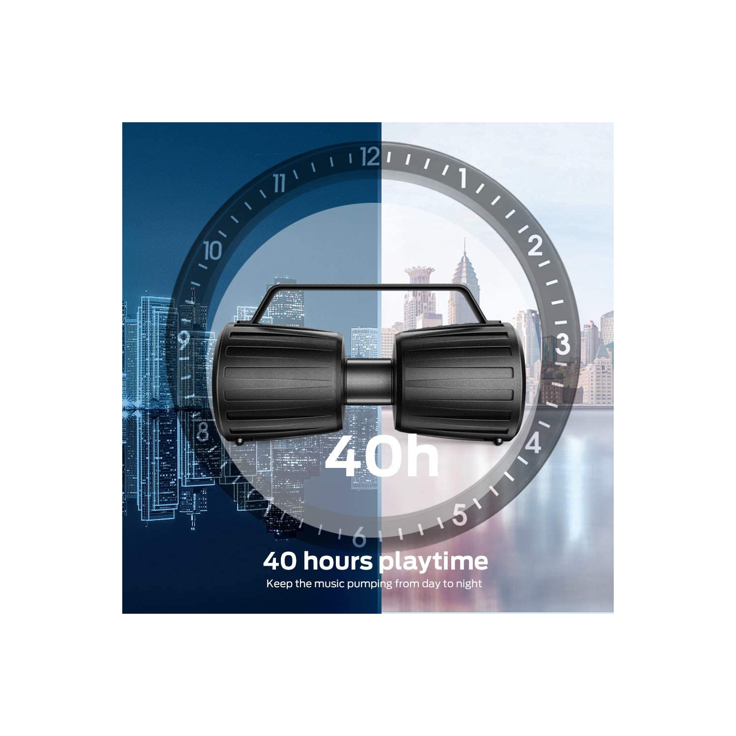 Boîte ouverte : haut-parleur Bluetooth Adventurer Force Monster, haut-parleur Bluetooth 5.0 étanche IPX7 avec entrée microphone pour karaoké