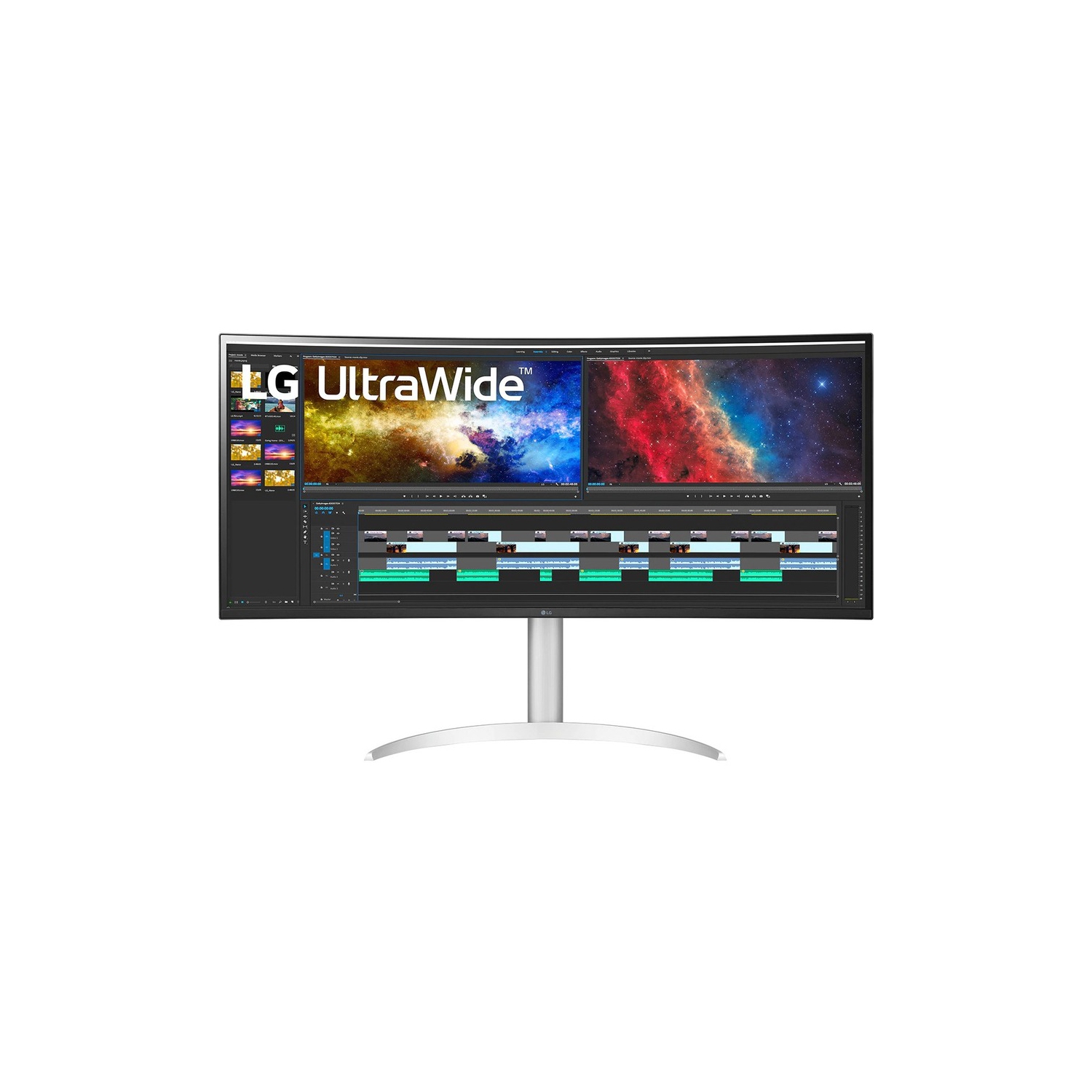 LG 38'' Curved UltraWide QHD IPS HDR Monitor with USB Type-C 38WP85C-W