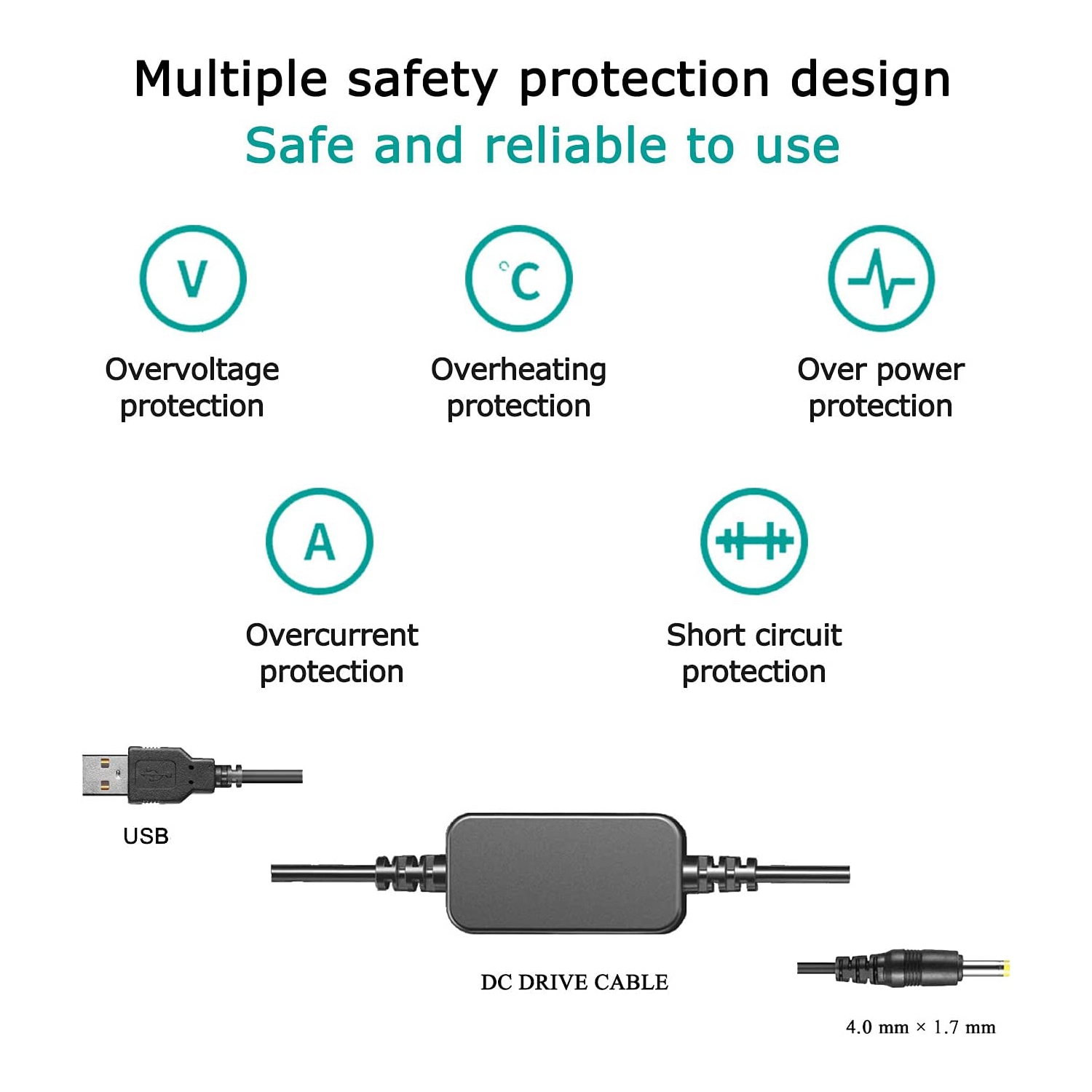 Câble USB chargeur d’alimentation + coupleur de batterie factice DMW-DCC12 pour Lumix DMC-GH3 DMC-GH4 DMC-GH5 DMC-GH5 GH3 GH5 GH5 de DMC-GH5