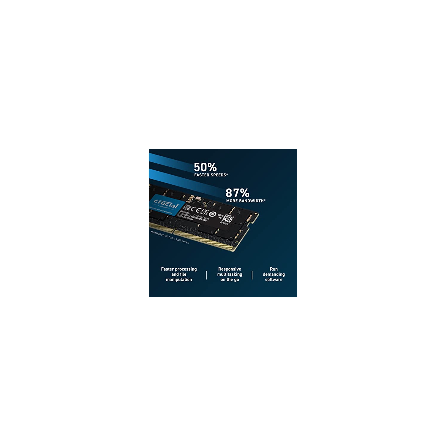 Micron Technology 64GB DDR5 4800MHz Laptop Memory (CT2K32G48C40S5
