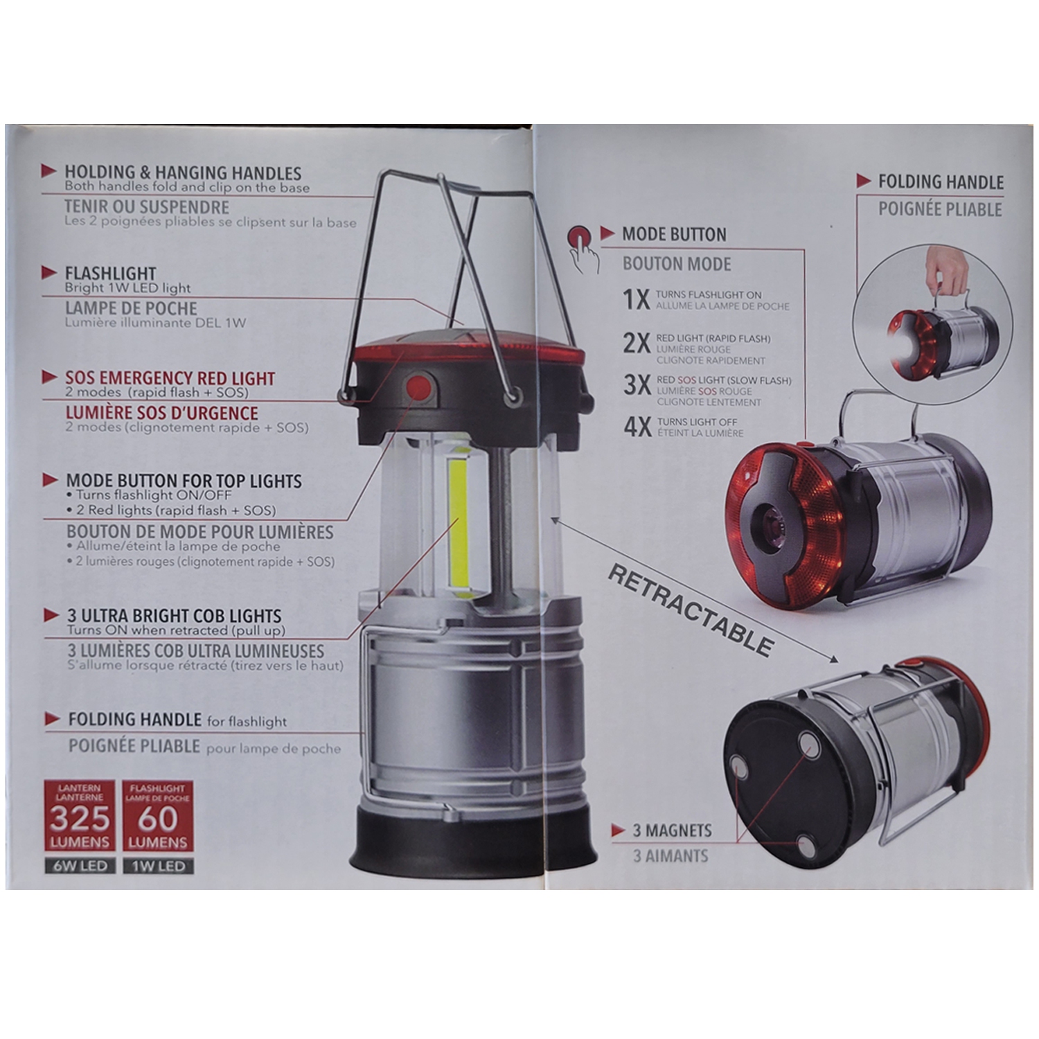 RCA RFL5001 - Lampe de Poche LED, Rechargeable, Puissante de 120 Lumen