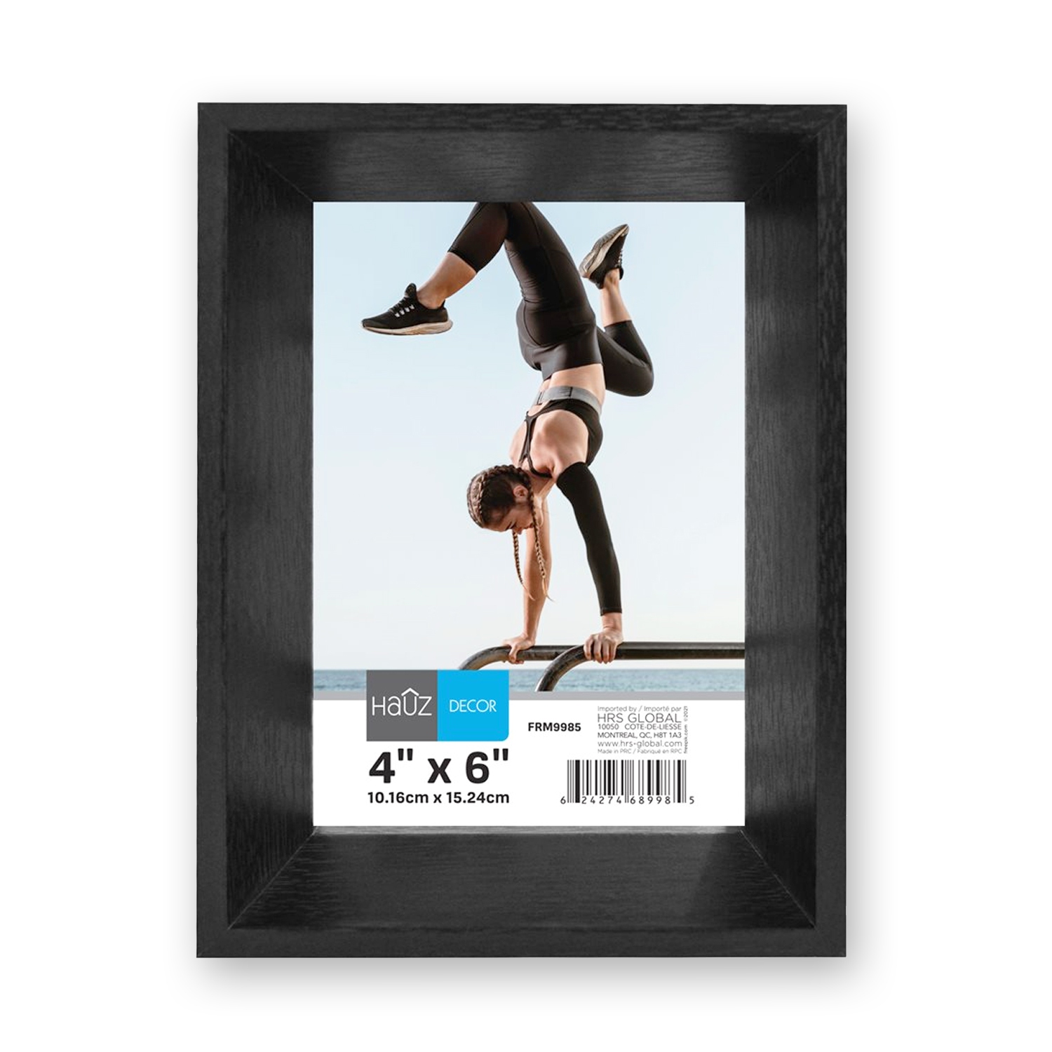 Hauz FRM9985 - 4x6 Cadre de Photo Style Boite Noir