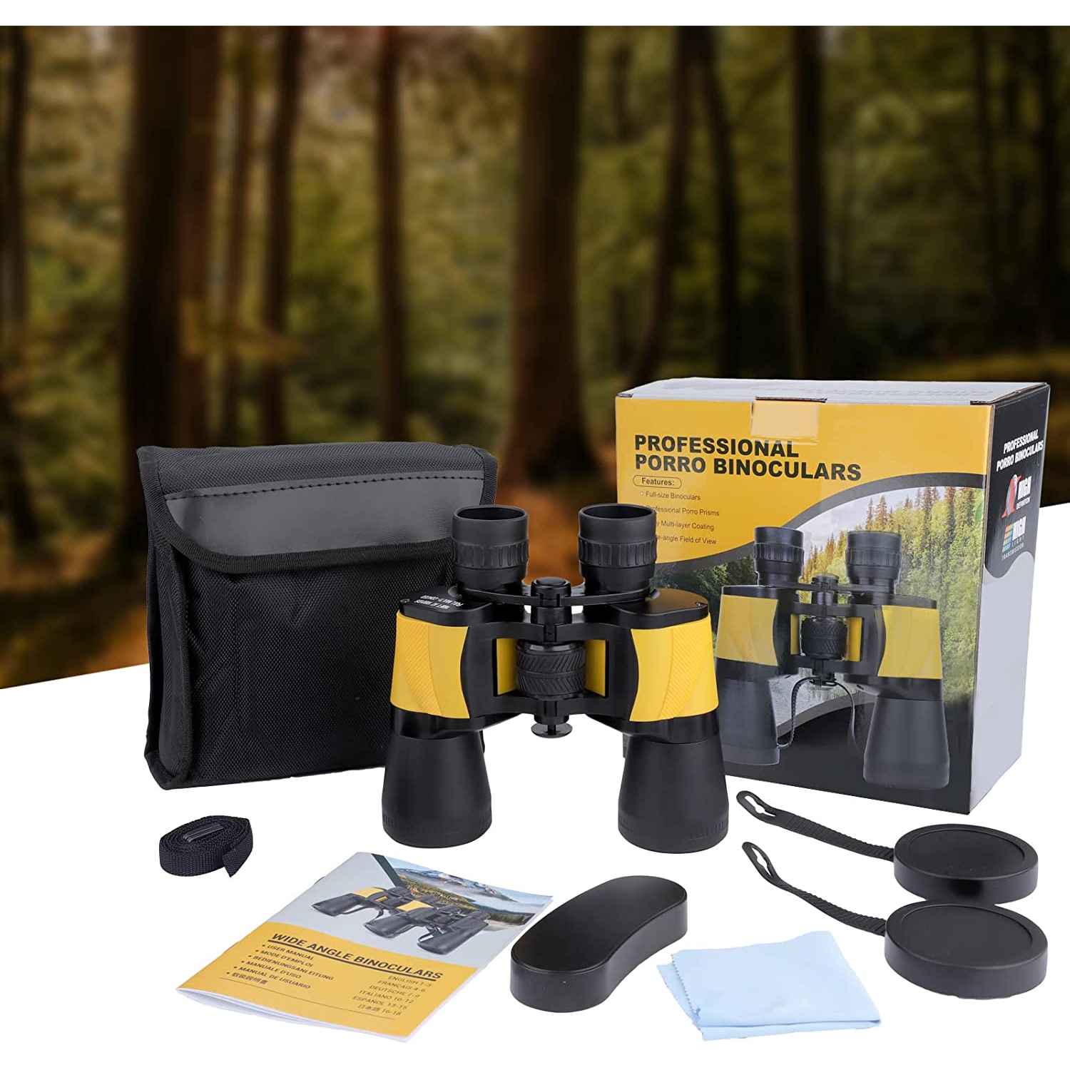 20X50 Binoculars for Adults Kids, with Clear Low Light Vision, Powerful Binoculars for Bird Watching Hunting Stargazing