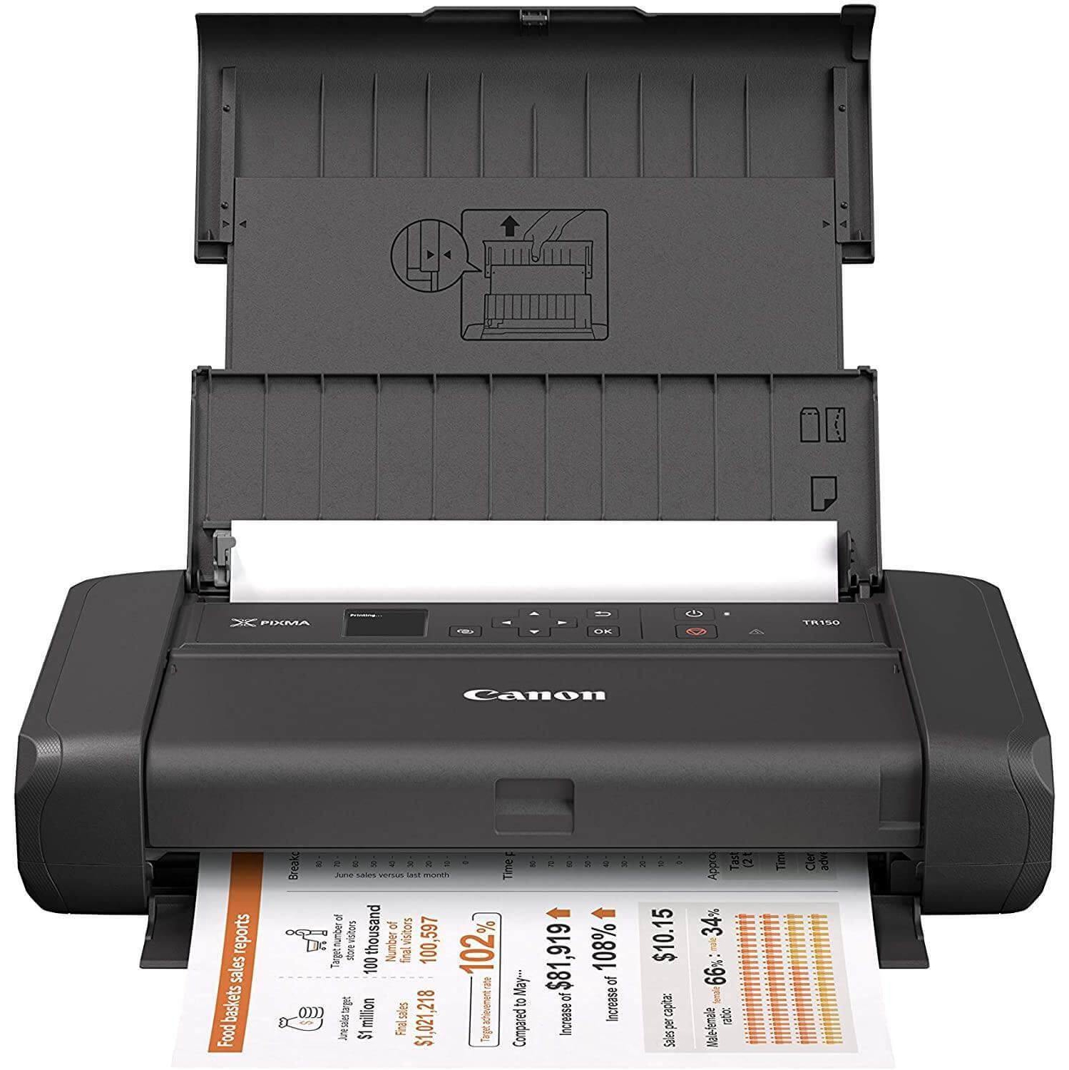Open Box - Canon Pixma TR150 Wireless Portable Printer with Battery Pack