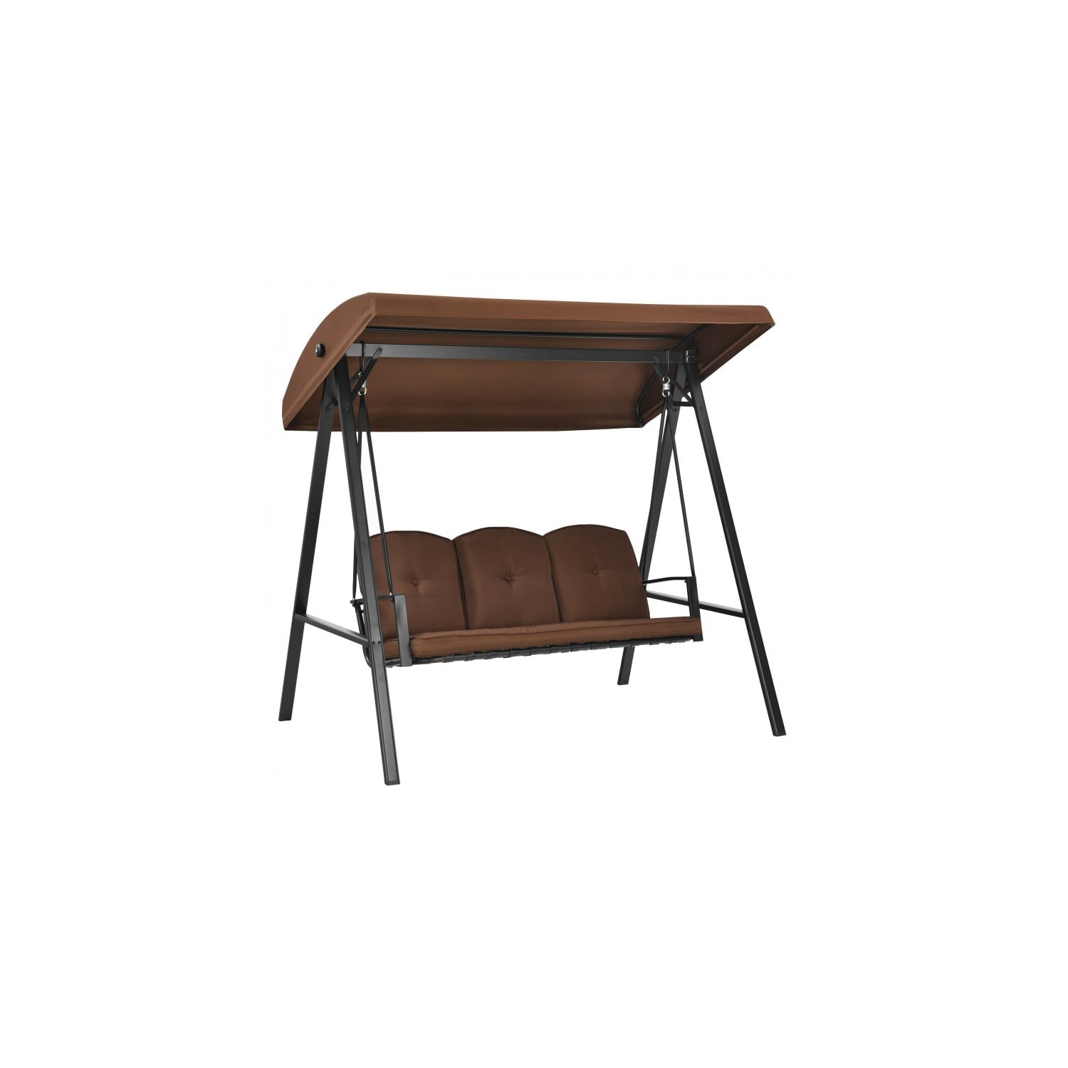 Balançoire d'extérieur pour porche à 3 places avec auvent réglable et coussins