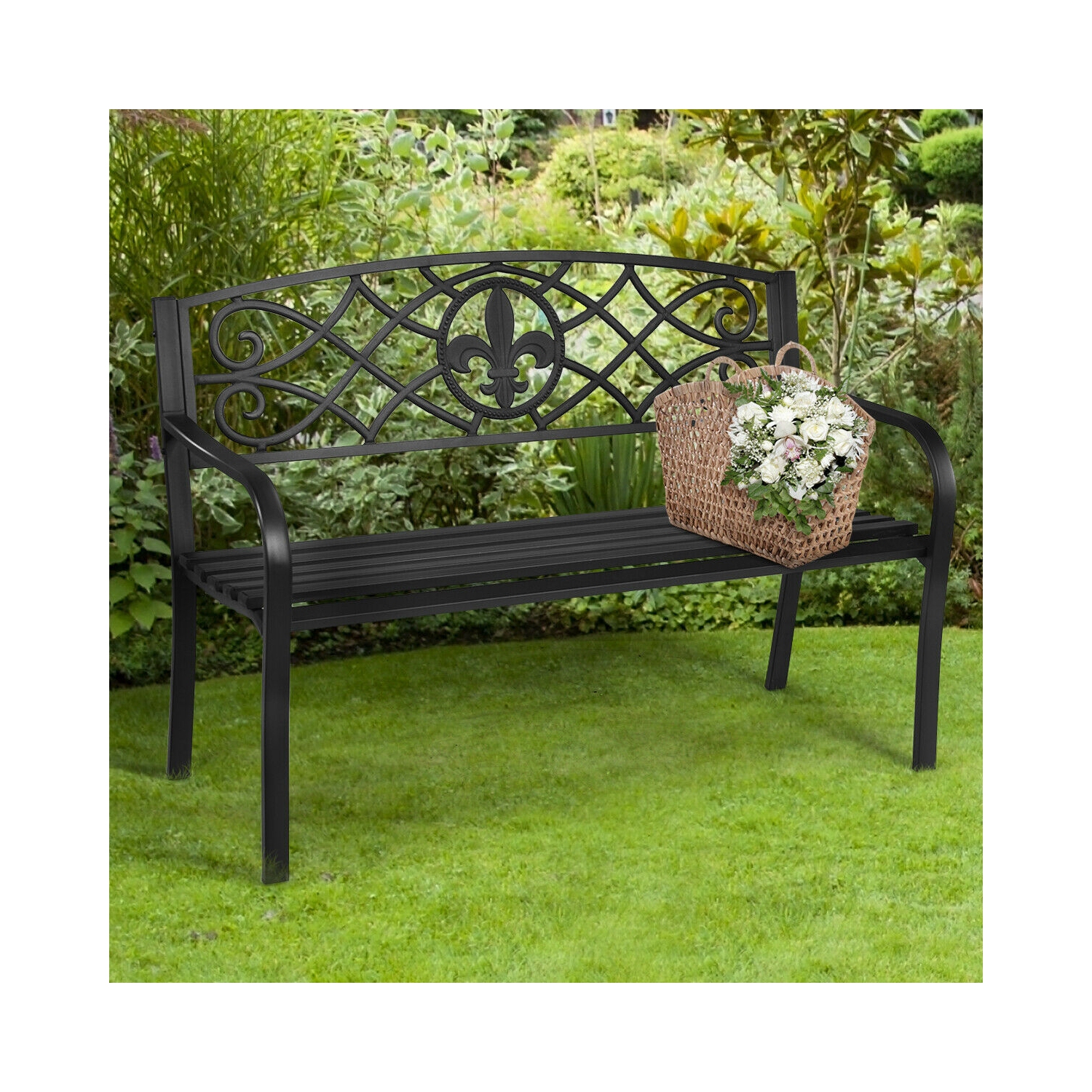 Patio Park Yard – Banc d’extérieur en acier