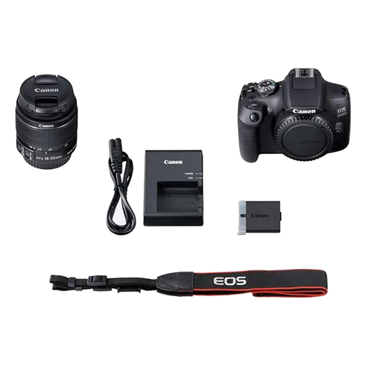 Canon EOS 2000D / Rebel T7 DSLR Camera + 18-55mm Lens & Accessory Bundle