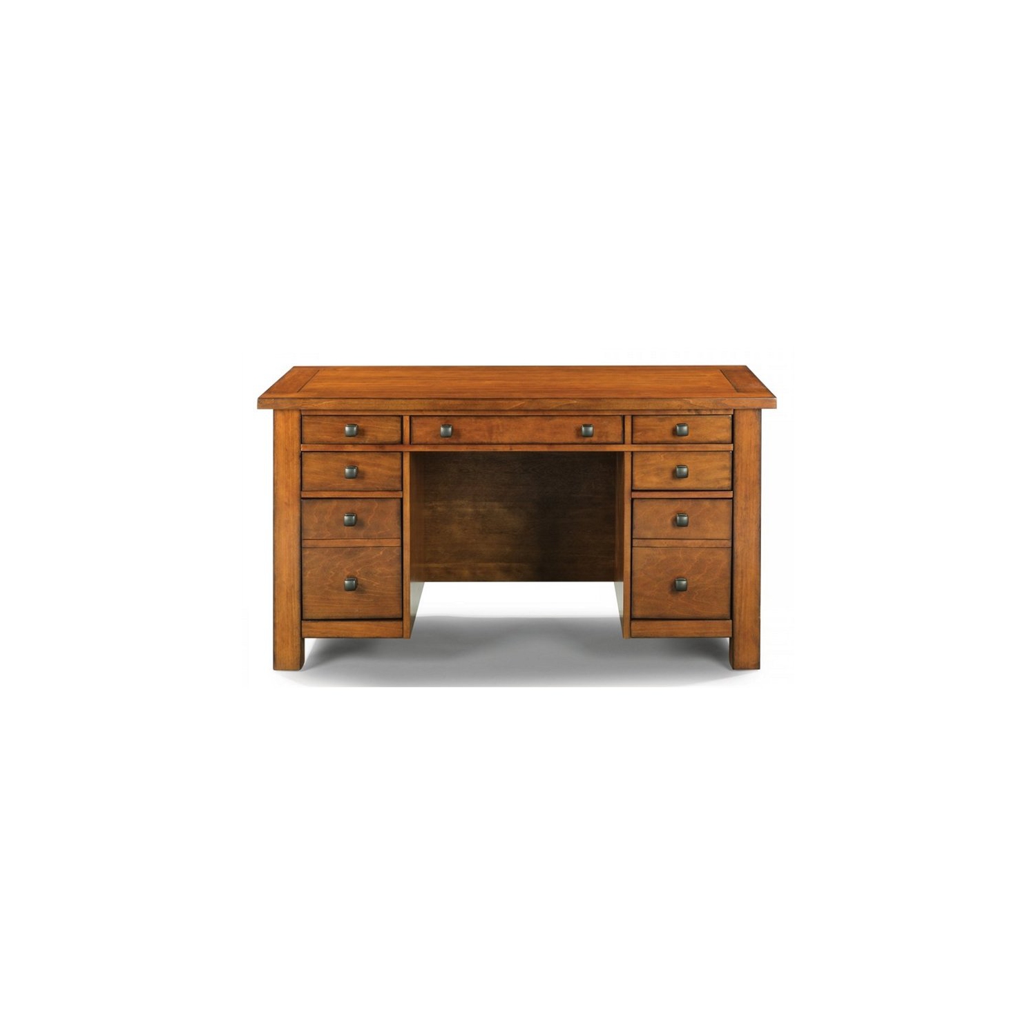 Homestyles Tahoe Wood Pedestal Desk in Brown