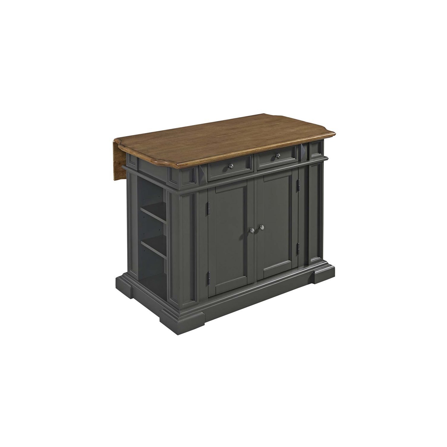 Homestyles Americana Wood Kitchen Island in Gray