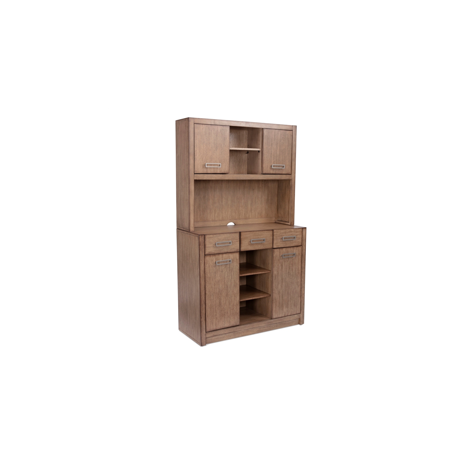 Homestyles Big Sur Wood Buffet with Hutch in Brown