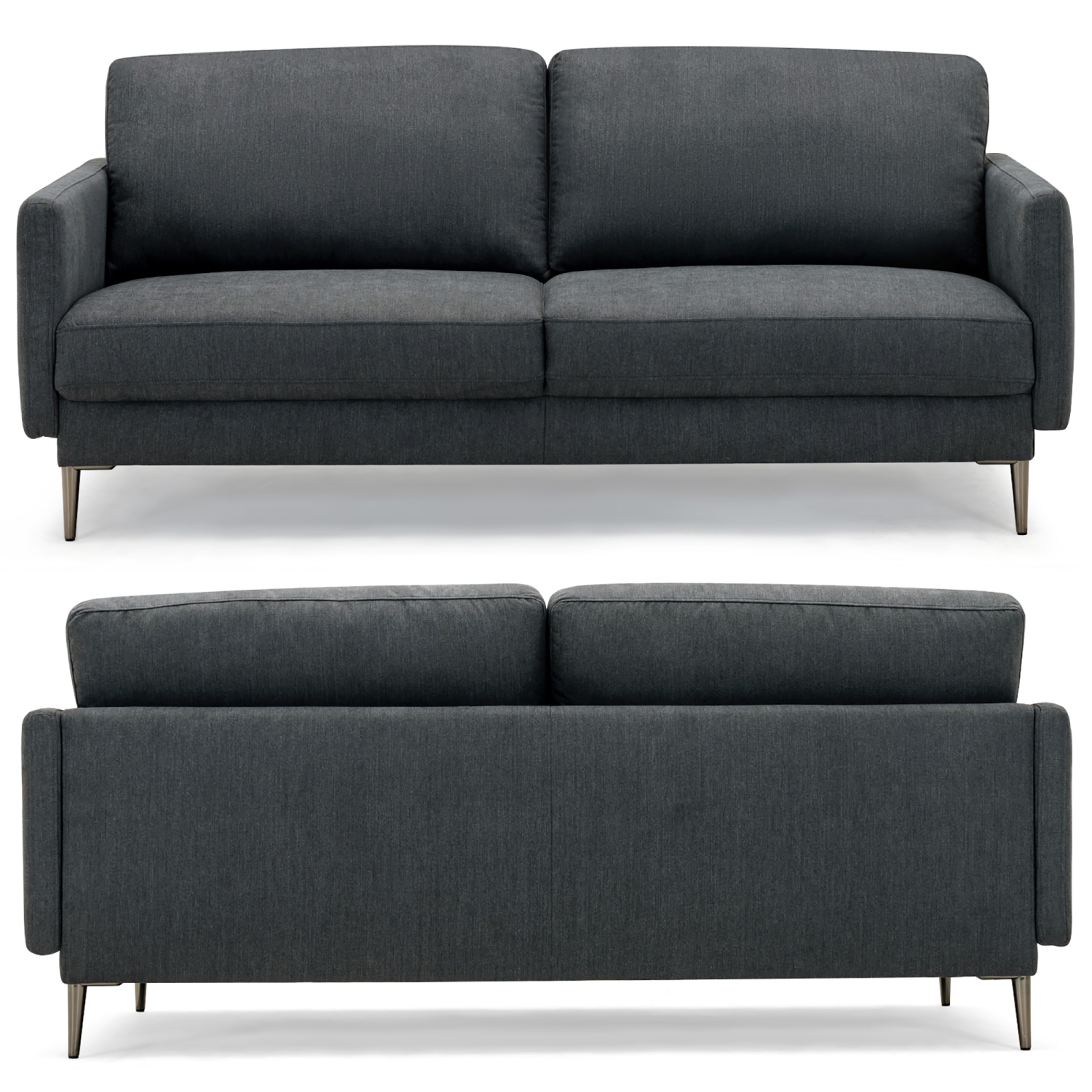 Costway 76.5" Fabric Sofa Couch Living Room Small Apartment Furniture w/ Metal Leg