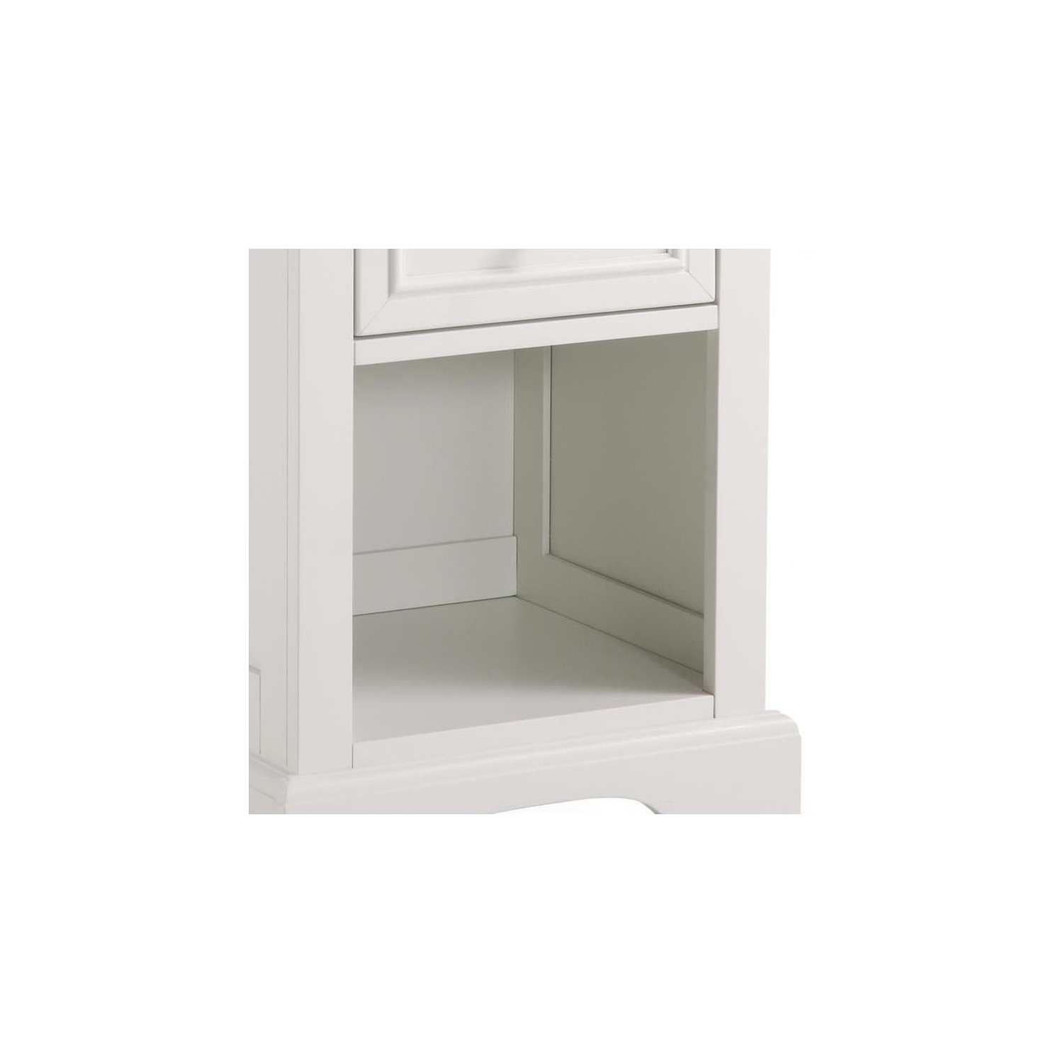 Homestyles Naples Wood Nightstand in Off White