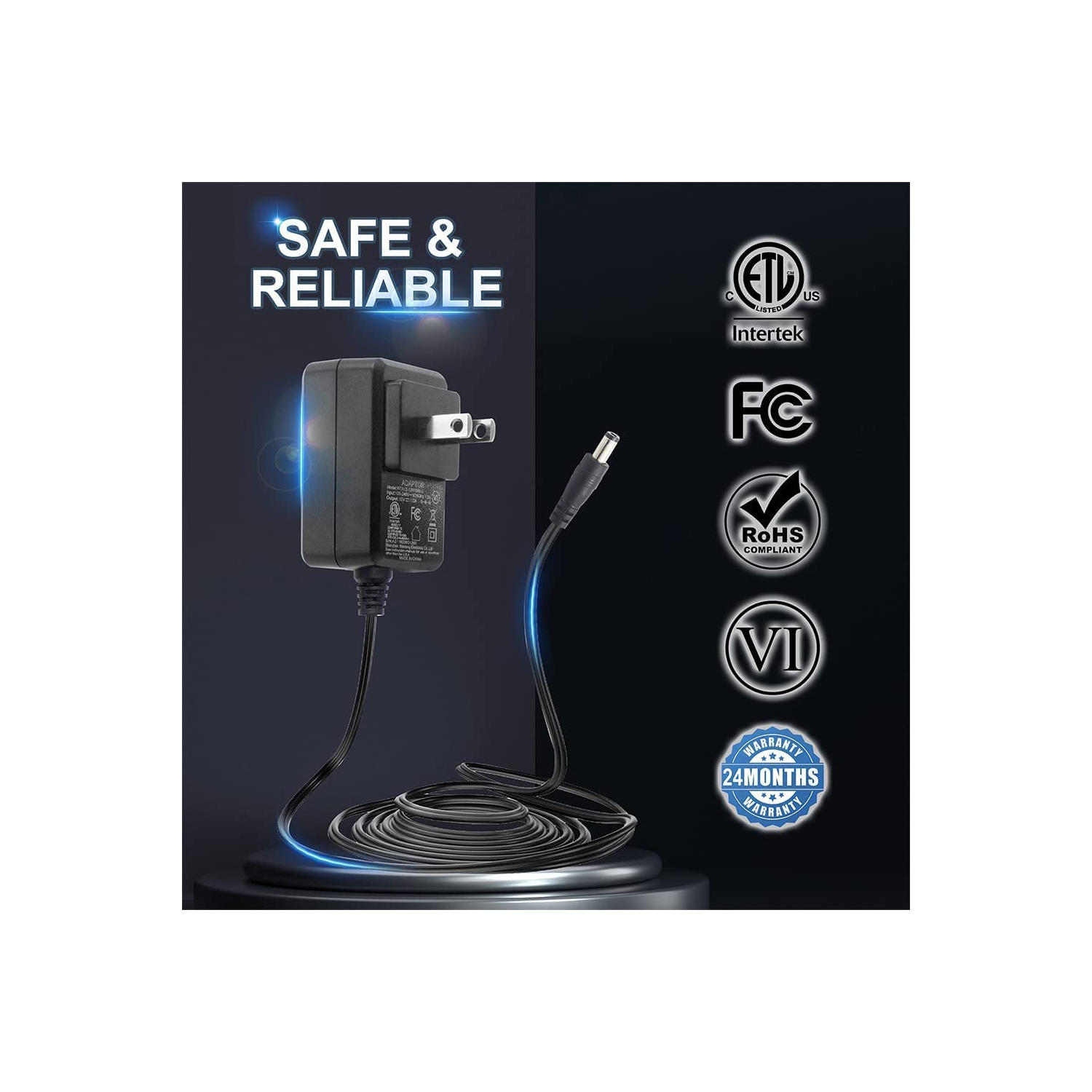 Dolaer New Universal 5V 2A/2000mA DC Power Supply Adapter, 100~240V AC 50/60Hz to 5V DC 2A 10W Power Adapter Wall Charger, for USB Hub, Tablets, Baby