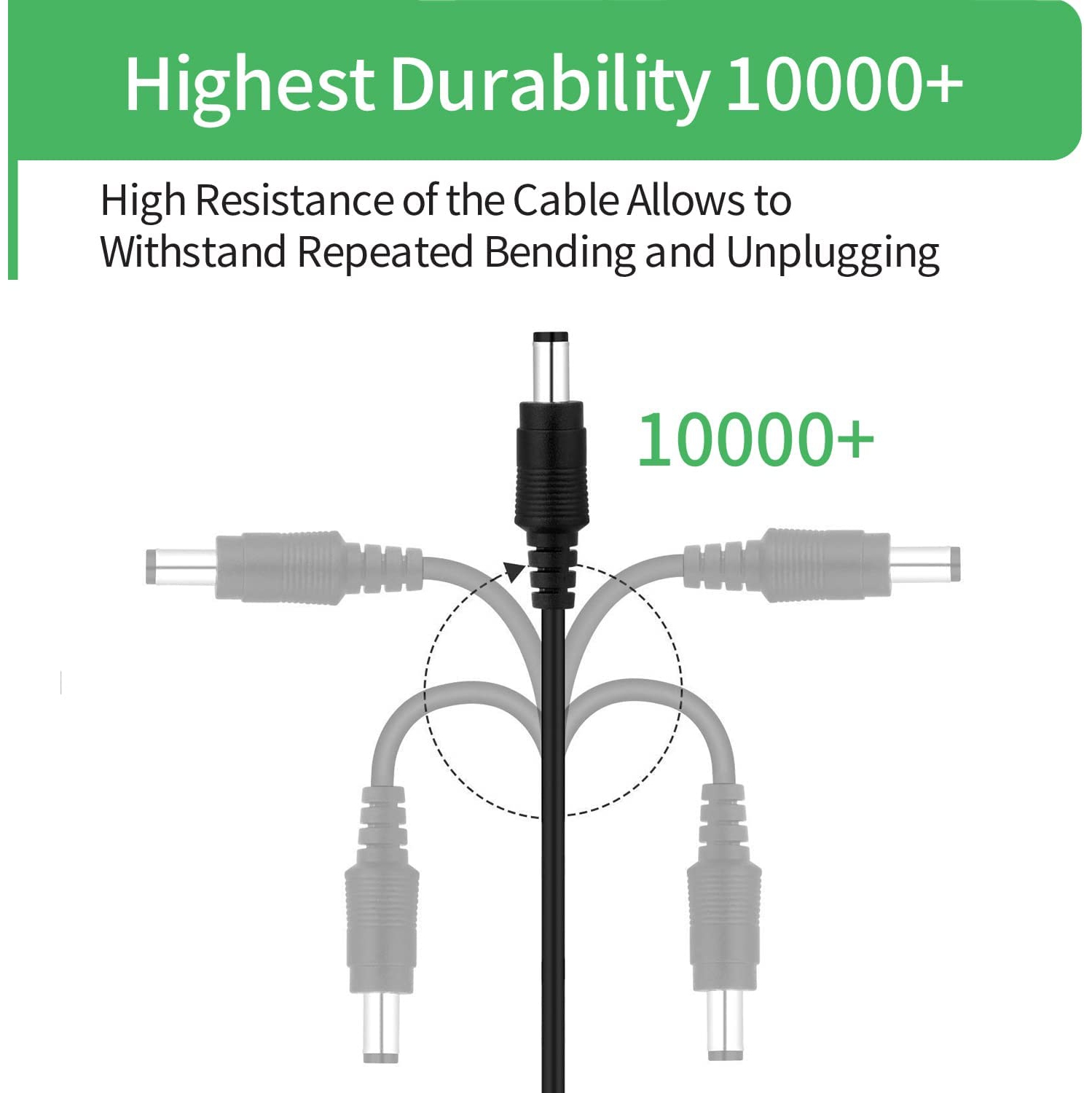 Dolaer – Adaptateur d’alimentation c.a. à c.c. de 12 V, 3 a, 5,5 x 2,1 mm pour caméra de surveillance vidéo enregistreur vidéo numérique NVR