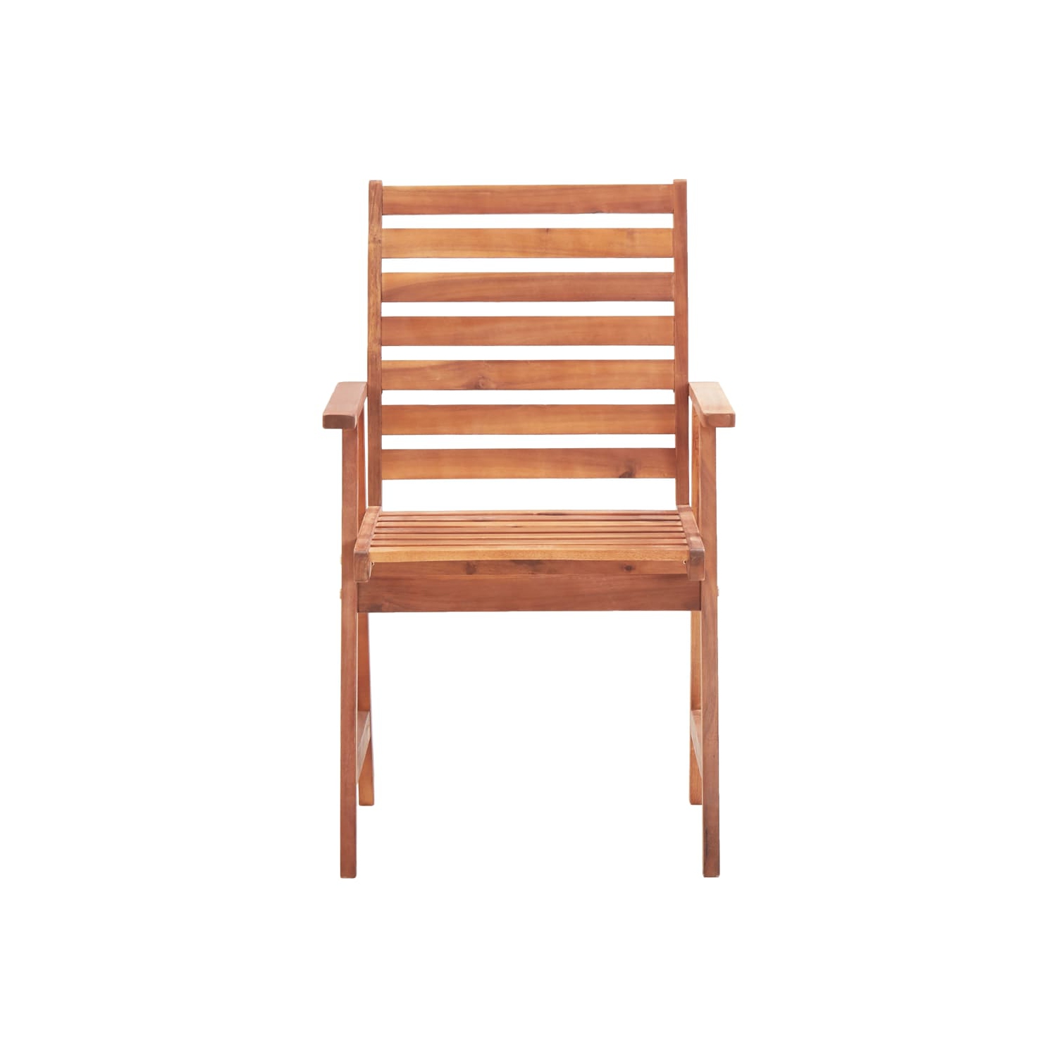 vidaXL Patio Dining Chairs 2 pcs with Cushions Solid Acacia Wood