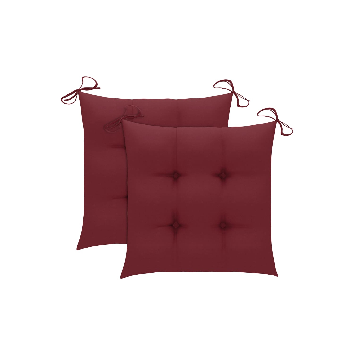 vidaXL Patio Dining Chairs 2 pcs with Cushions Solid Acacia Wood