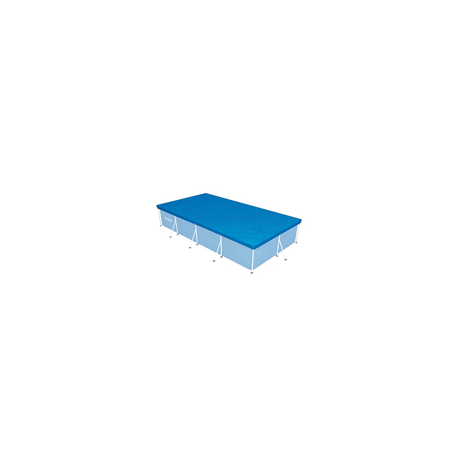 Couverture de piscine hors-terre rectangulaire FlowClear Pro Bestway 58107 avec cordes d'arrimage