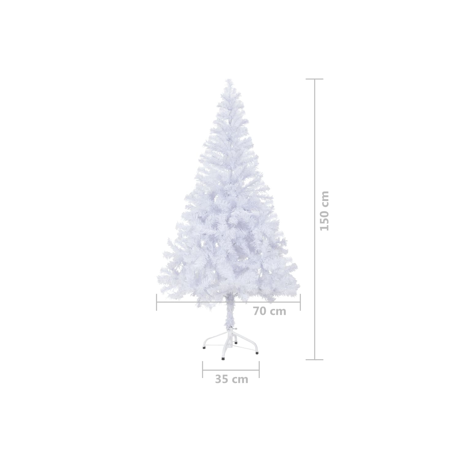 Arbre de Noël artificiel VIDAXL avec support, 59.1 po, 380 branches