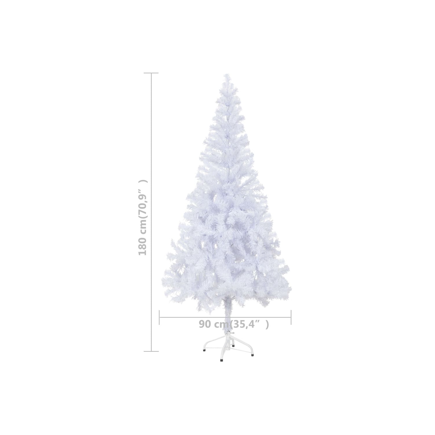 vidaXL Artificial Christmas Tree with Stand 70.9" 620 Branches