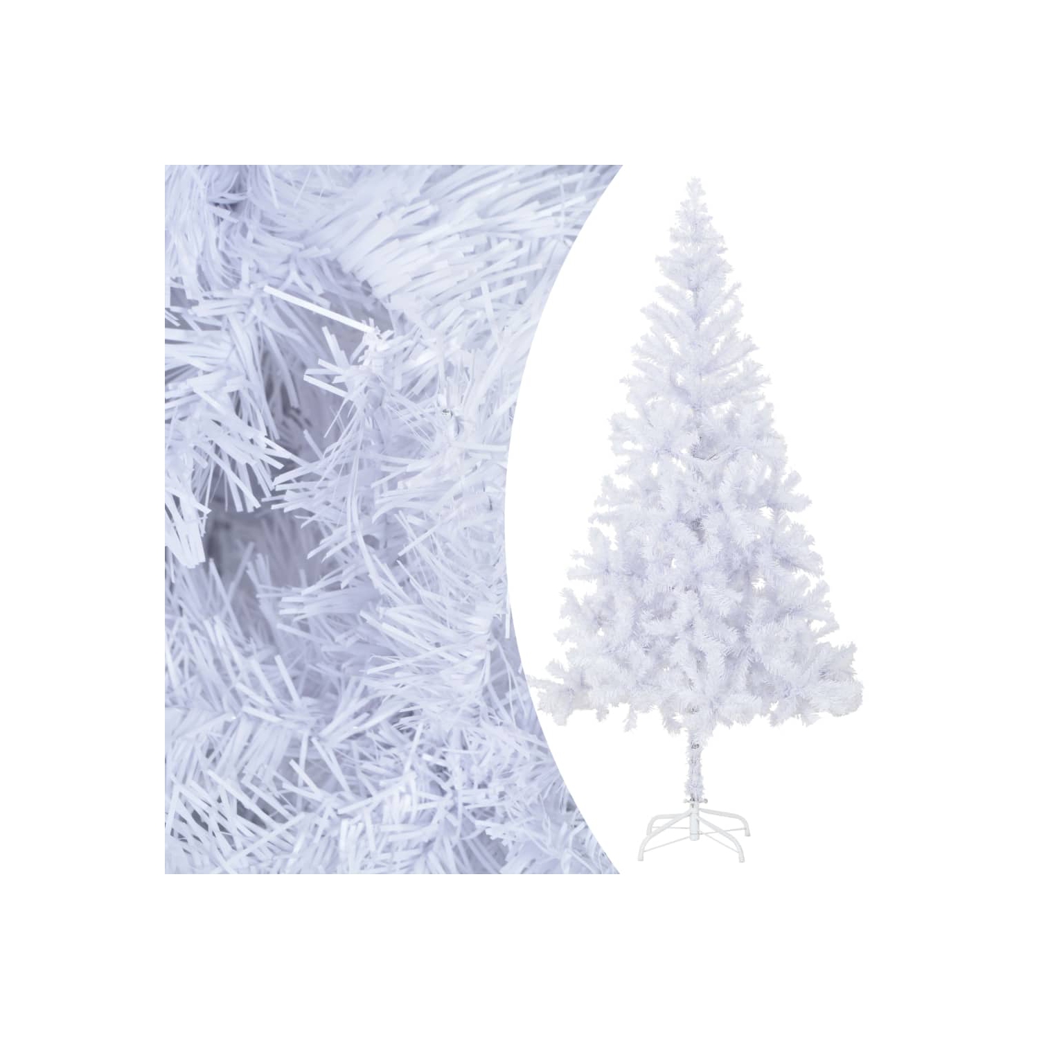 vidaXL Artificial Christmas Tree with Steel Stand 82.7" 910 Branches