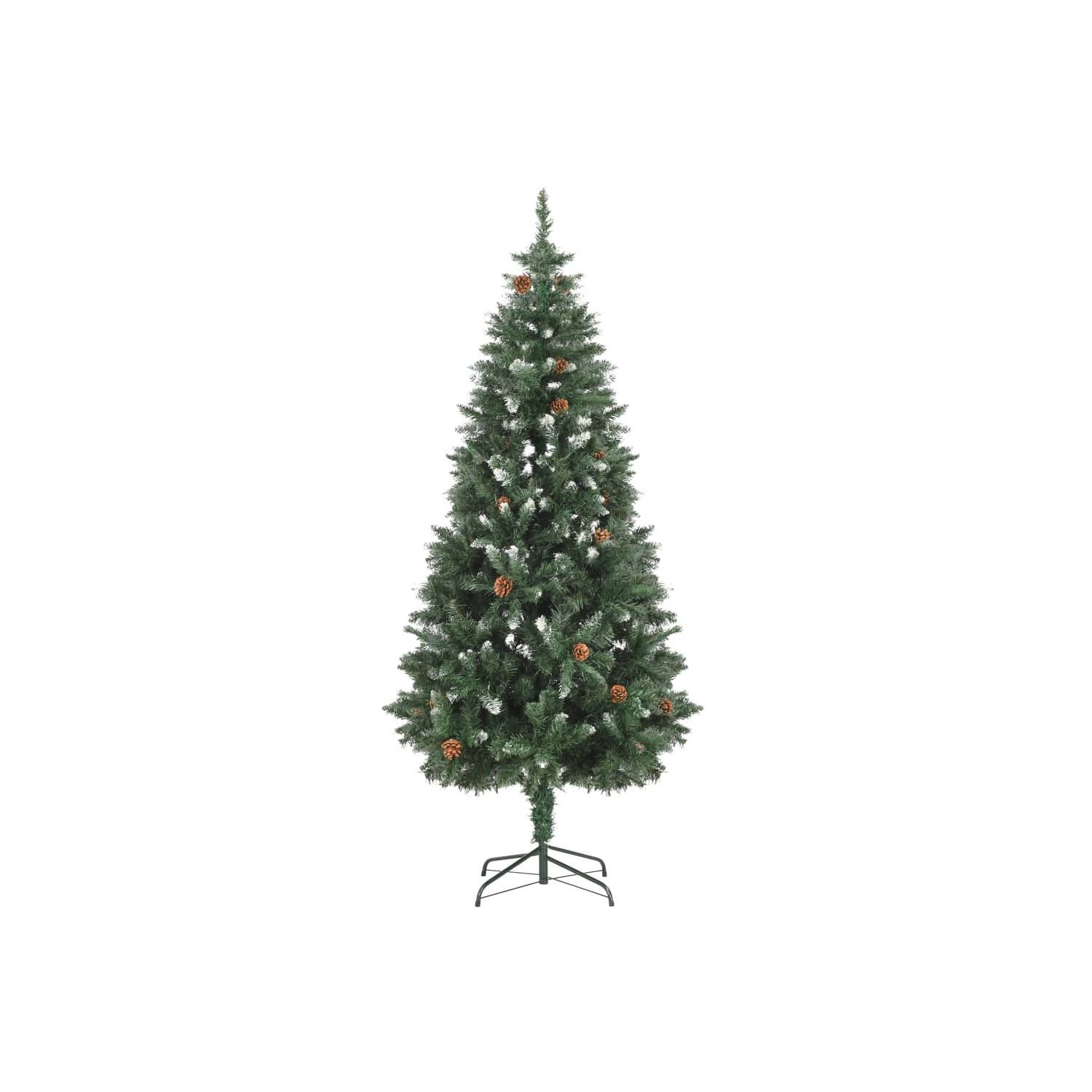 vidaXL Artificial Christmas Tree with Pine Cones and White Glitter 70.9"