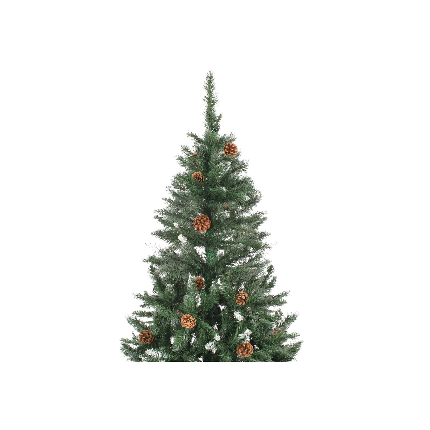 vidaXL Artificial Christmas Tree with Pine Cones and White Glitter 70.9"