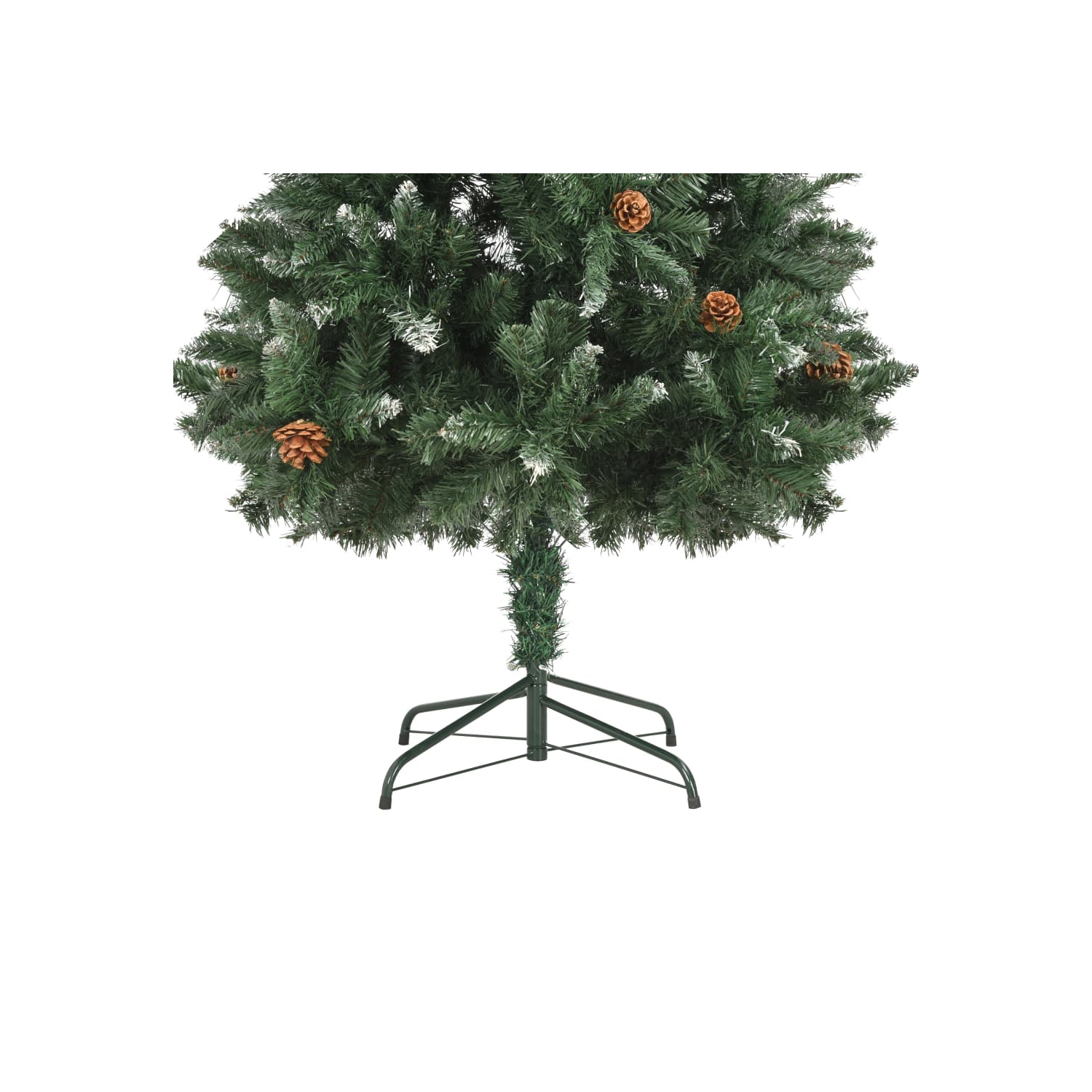 vidaXL Artificial Christmas Tree with Pine Cones and White Glitter 70.9"