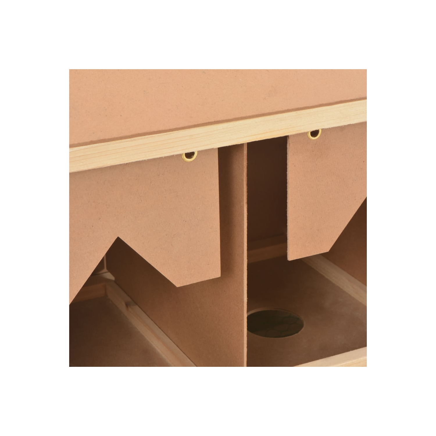 vidaXL Chicken Laying Nest 2 Compartments 24.8"x15.7"x25.6" Solid Pine Wood