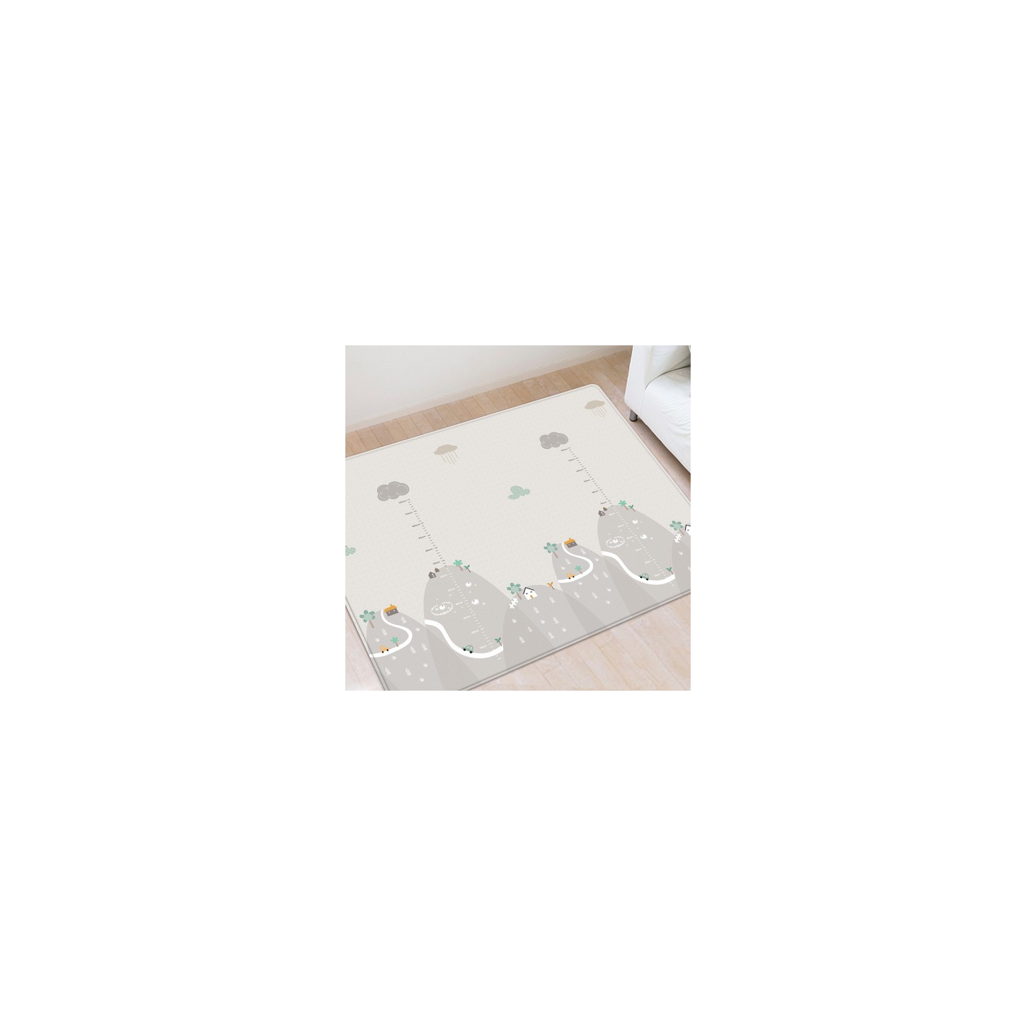 Baby Double-Side Folding Non-Toxic Non-Slip Reversible Waterproof XPE Playmat with Carrying Bag - D14