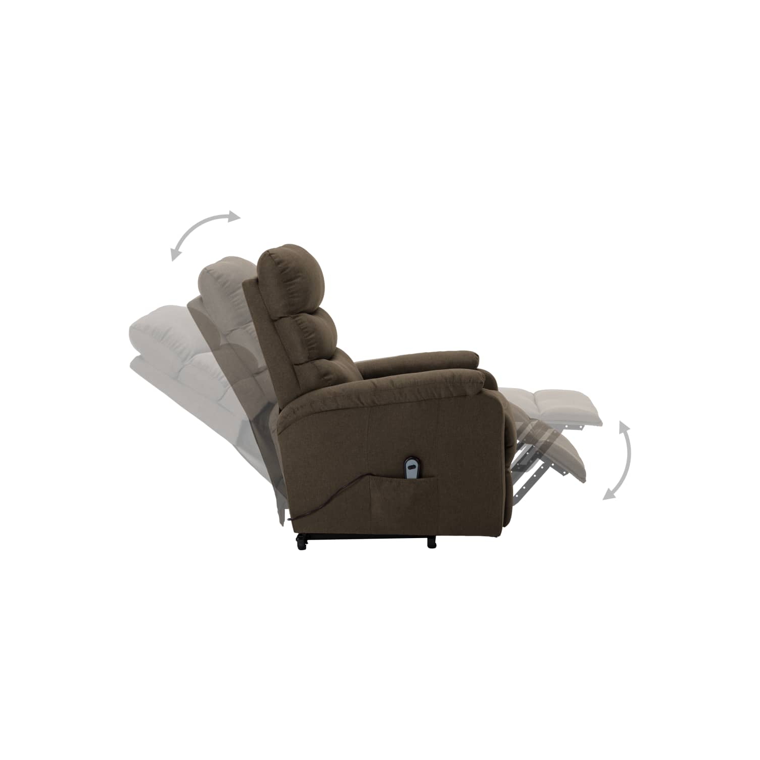 vidaXL Stand-up Recliner Brown Fabric