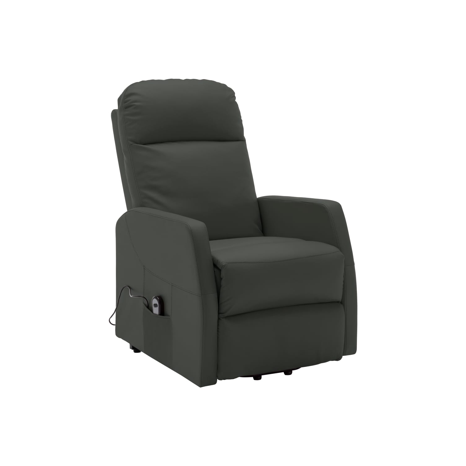 Fauteuil inclinable à dossier haut en similicuir anthracite VividaXL