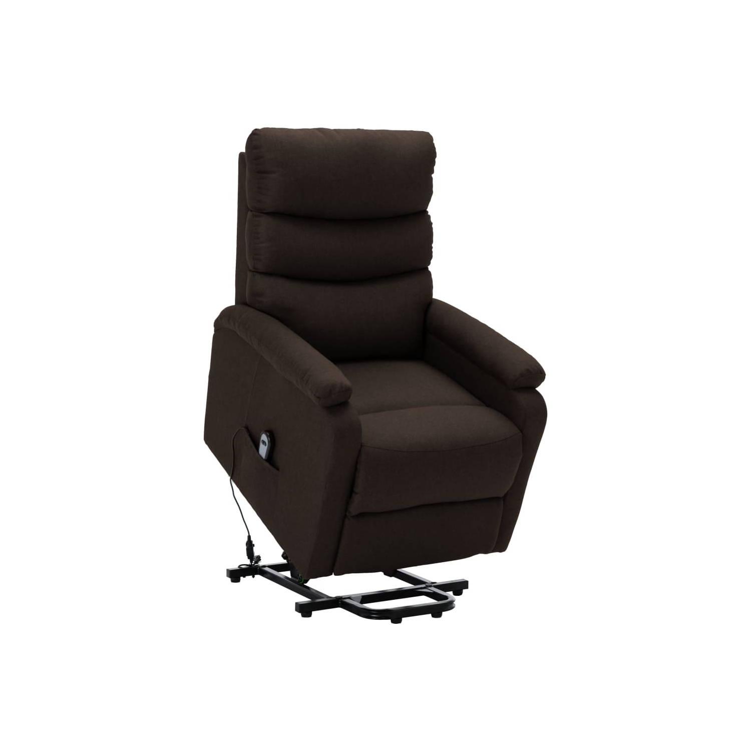 vidaXL Stand-up Recliner Dark Brown Fabric