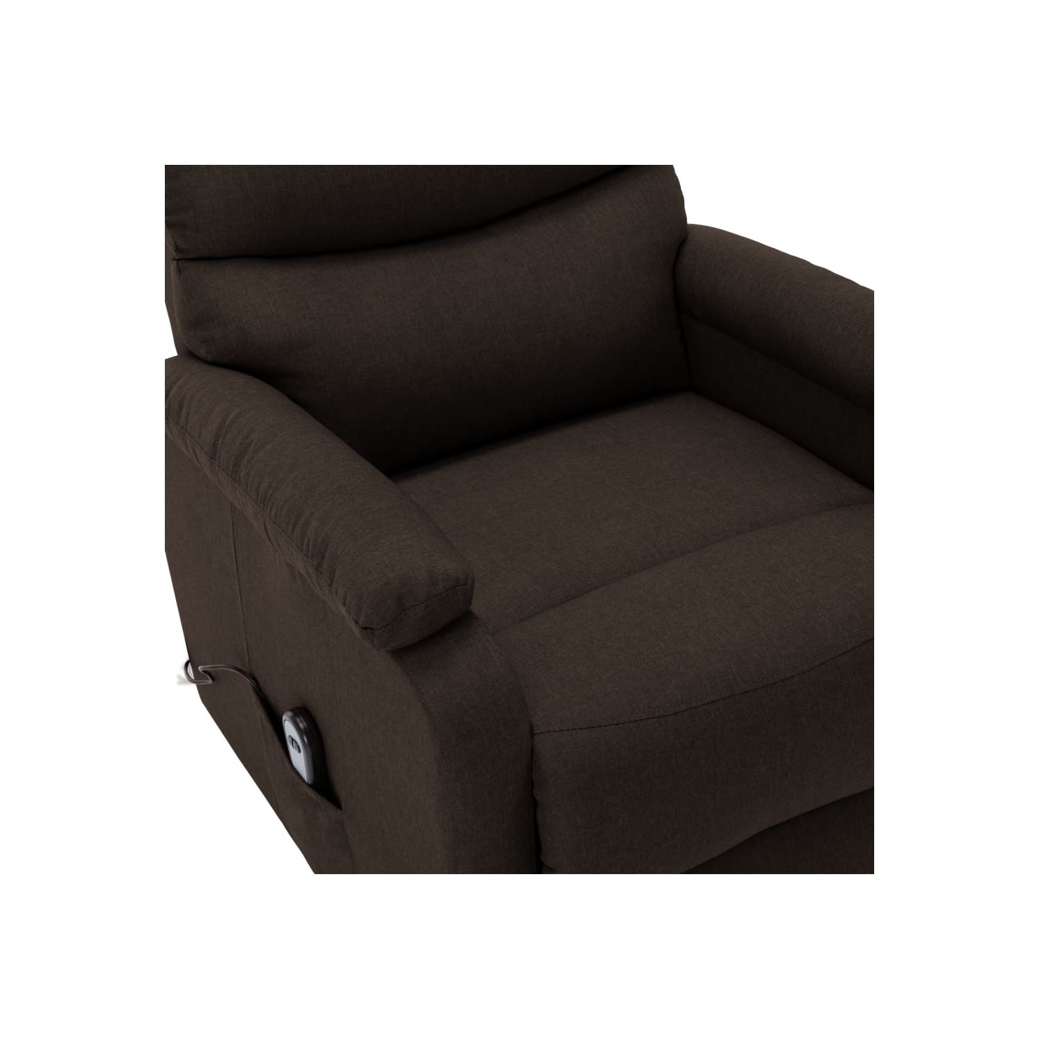 vidaXL Stand-up Recliner Dark Brown Fabric