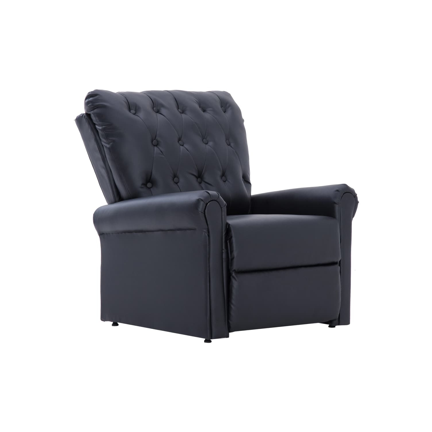 vidaXL Reclining Chair Black Faux Leather