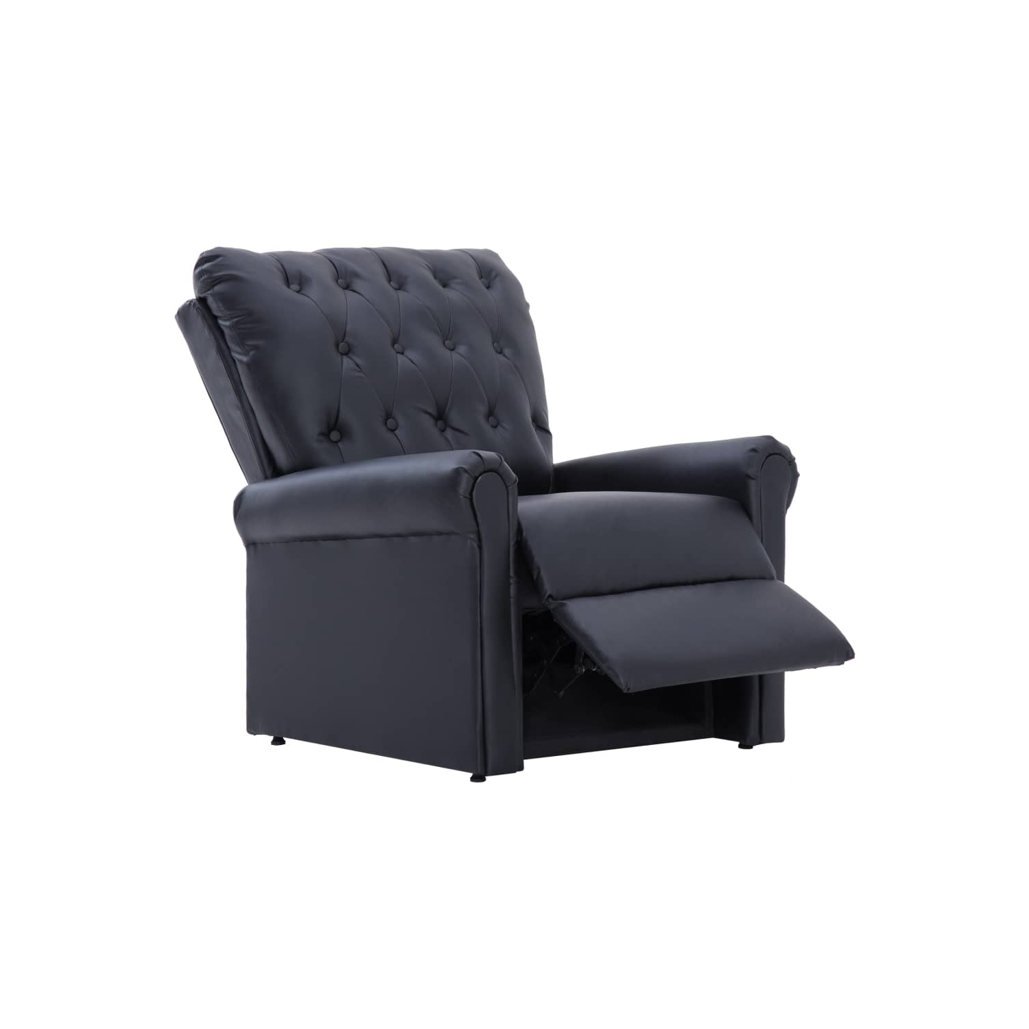vidaXL Reclining Chair Black Faux Leather